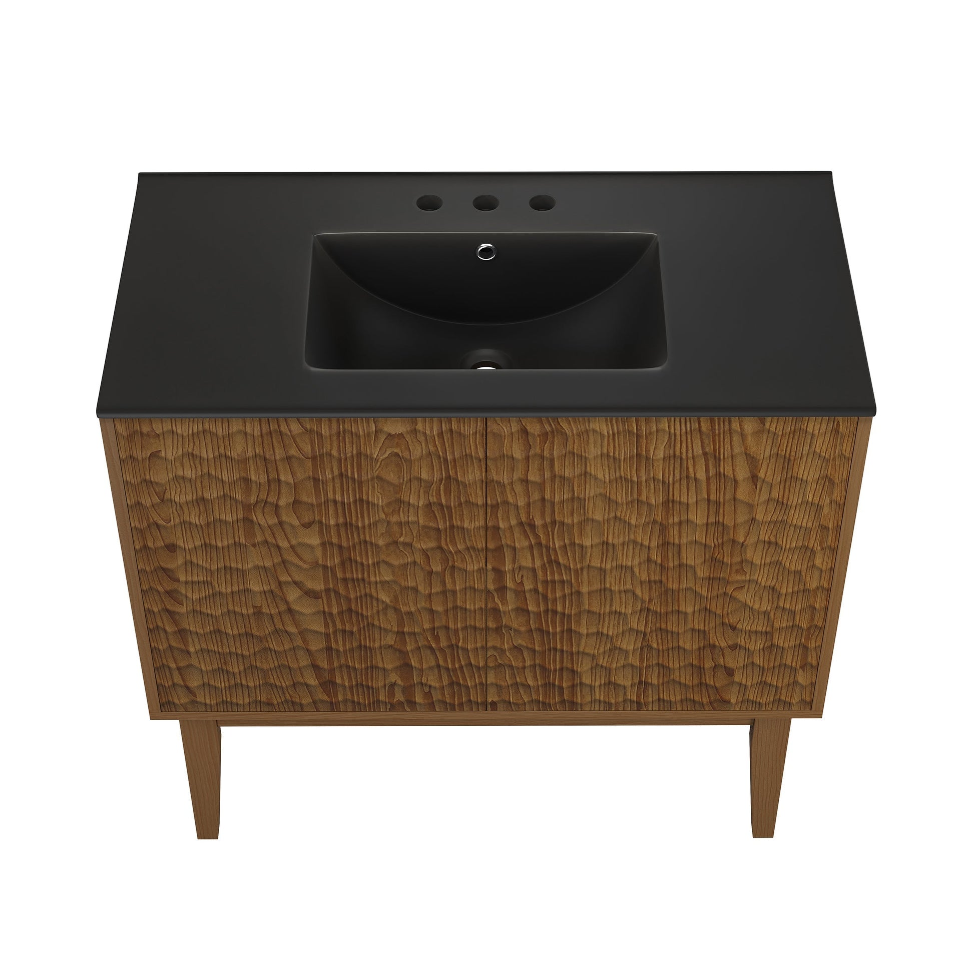 Brown Oak / Matte Black / 3-Hole