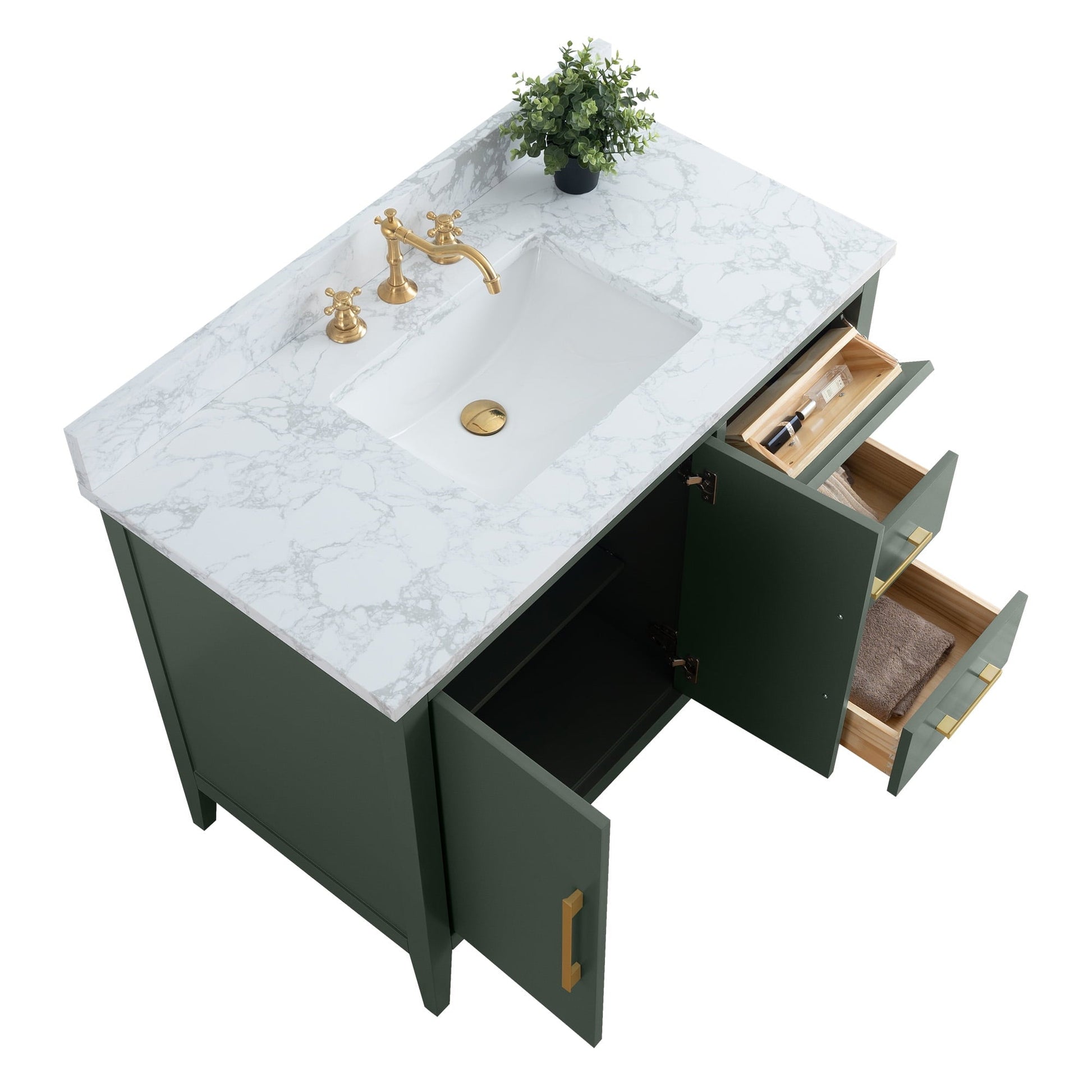 Vintage Green / Golden Brushed