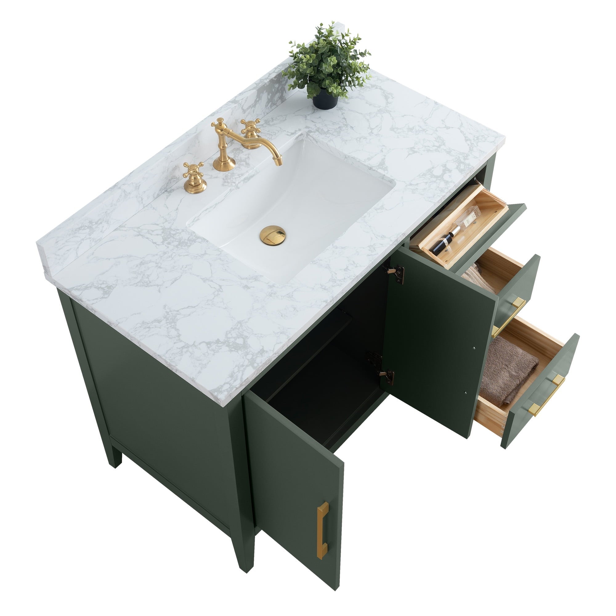 Vintage Green / Golden Brushed