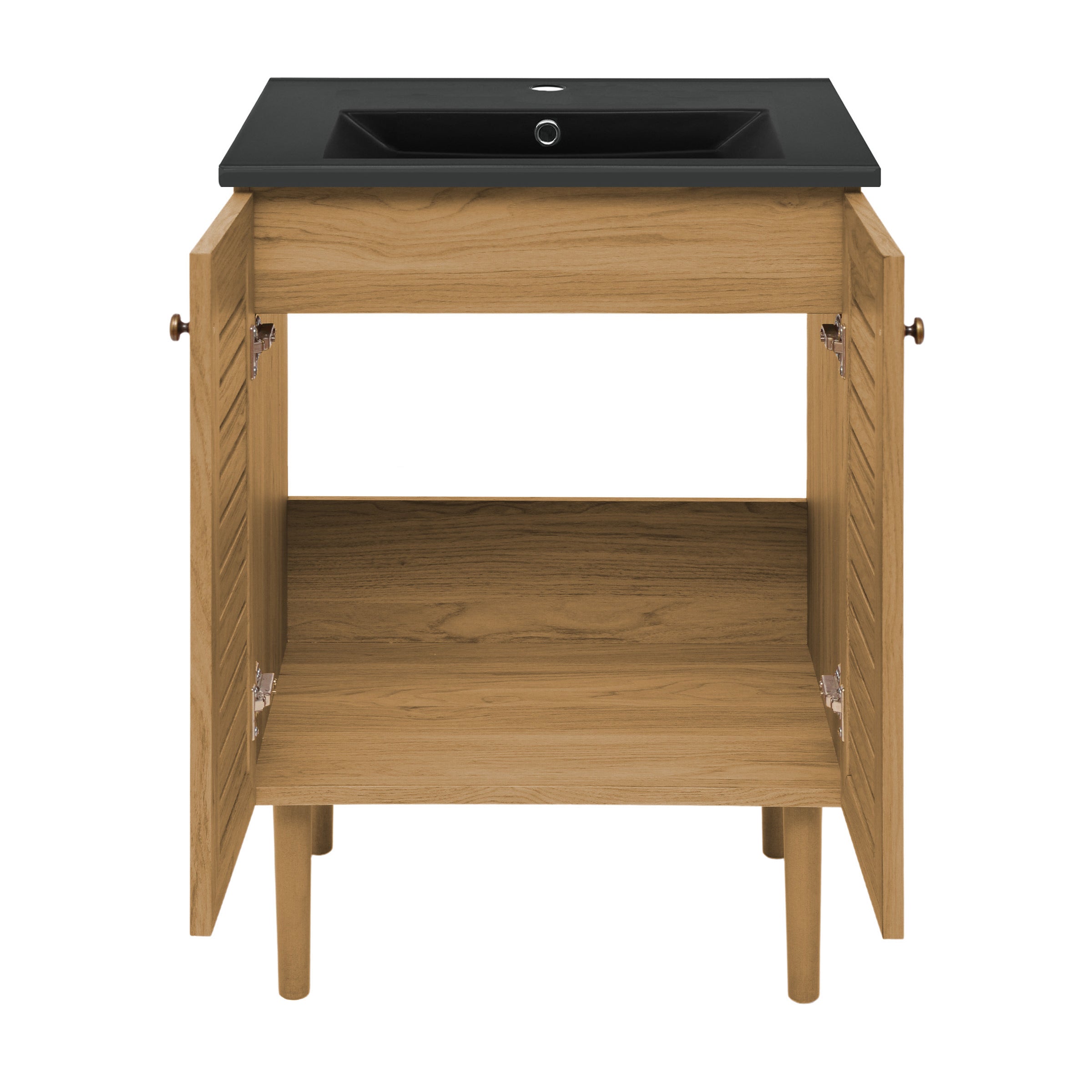 Golden Oak / Matte Black / 1-Hole