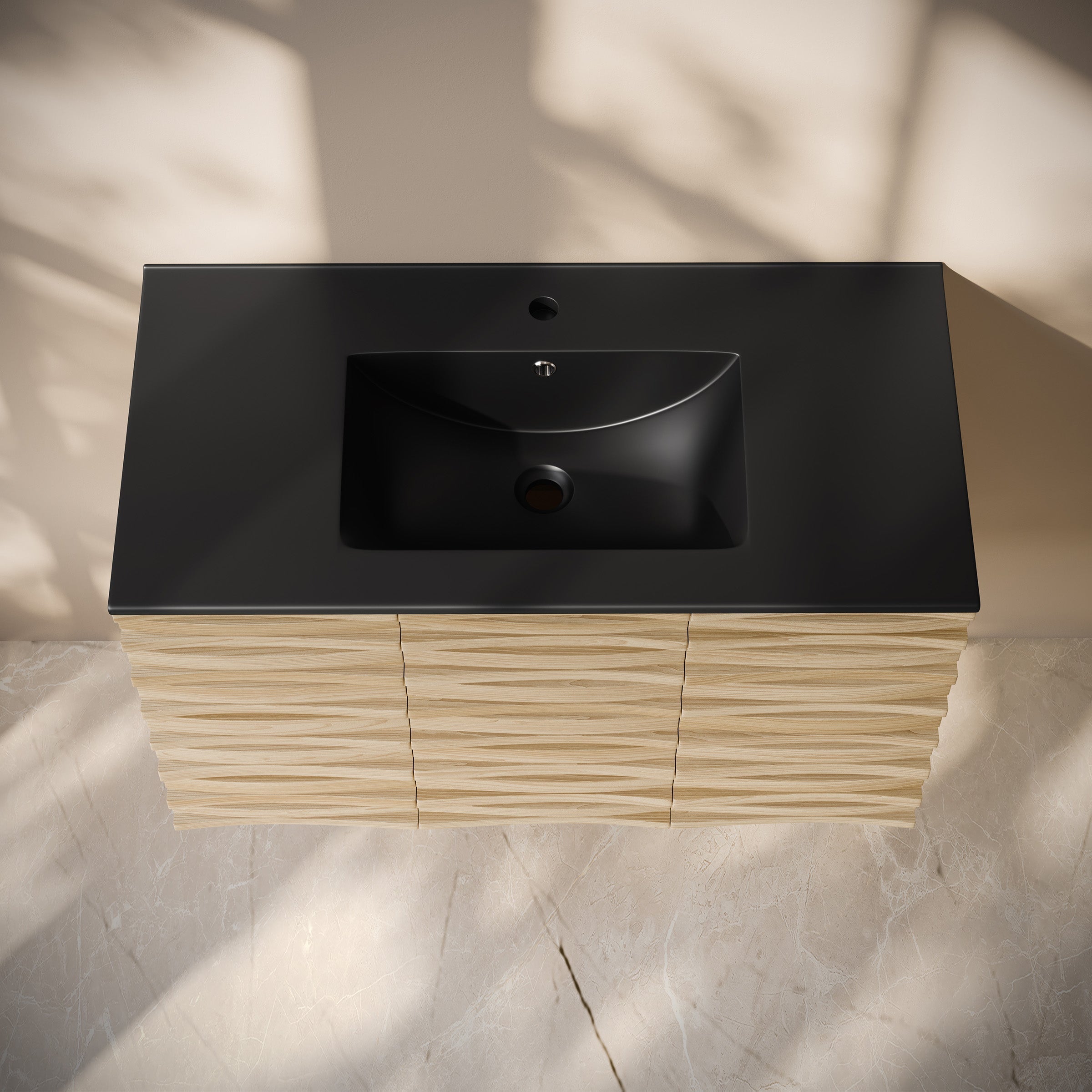 Natural Oak / Black / 1-Hole