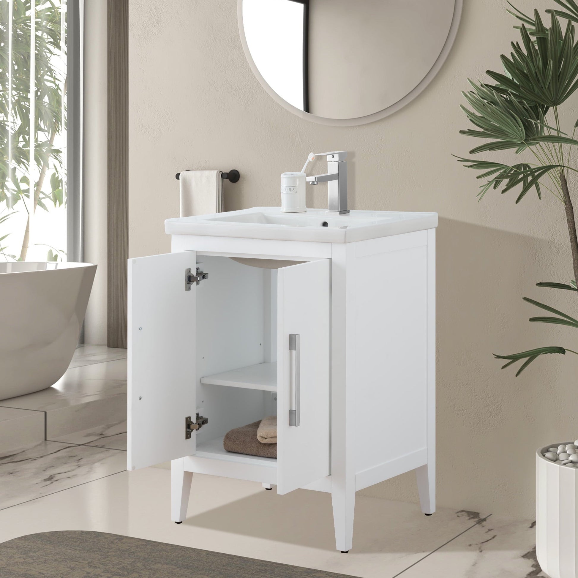 White / Brushed Nickel