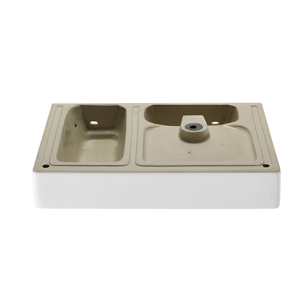 Glossy White / 1 Faucet Hole - Left