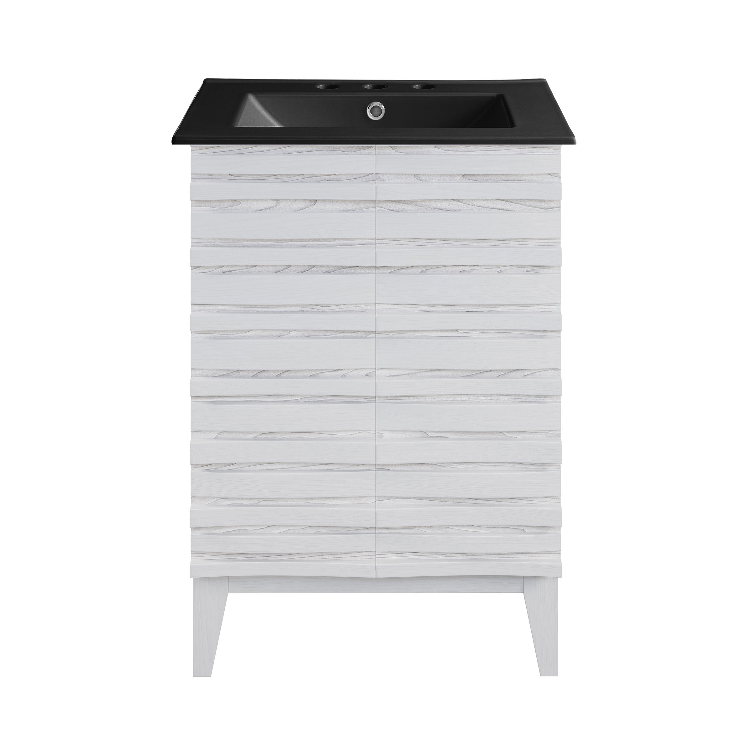 White Oak / Matte Black / 3-Hole