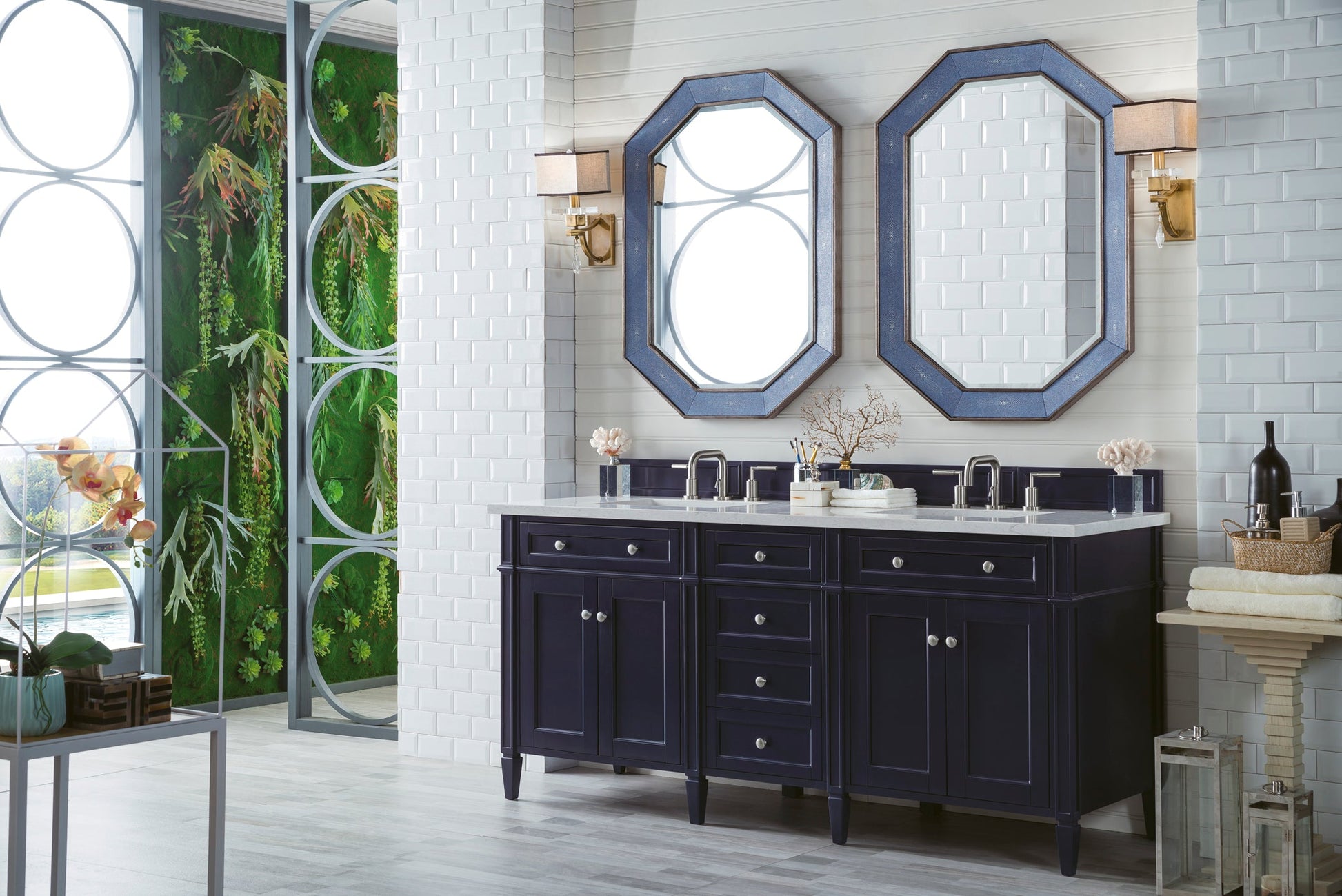 Victory Blue / Eternal Jasmine Pearl - 3 Faucet Holes