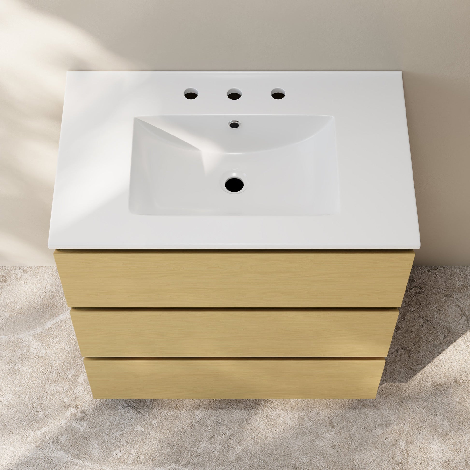 Natural Oak / Glossy White / 3-Hole