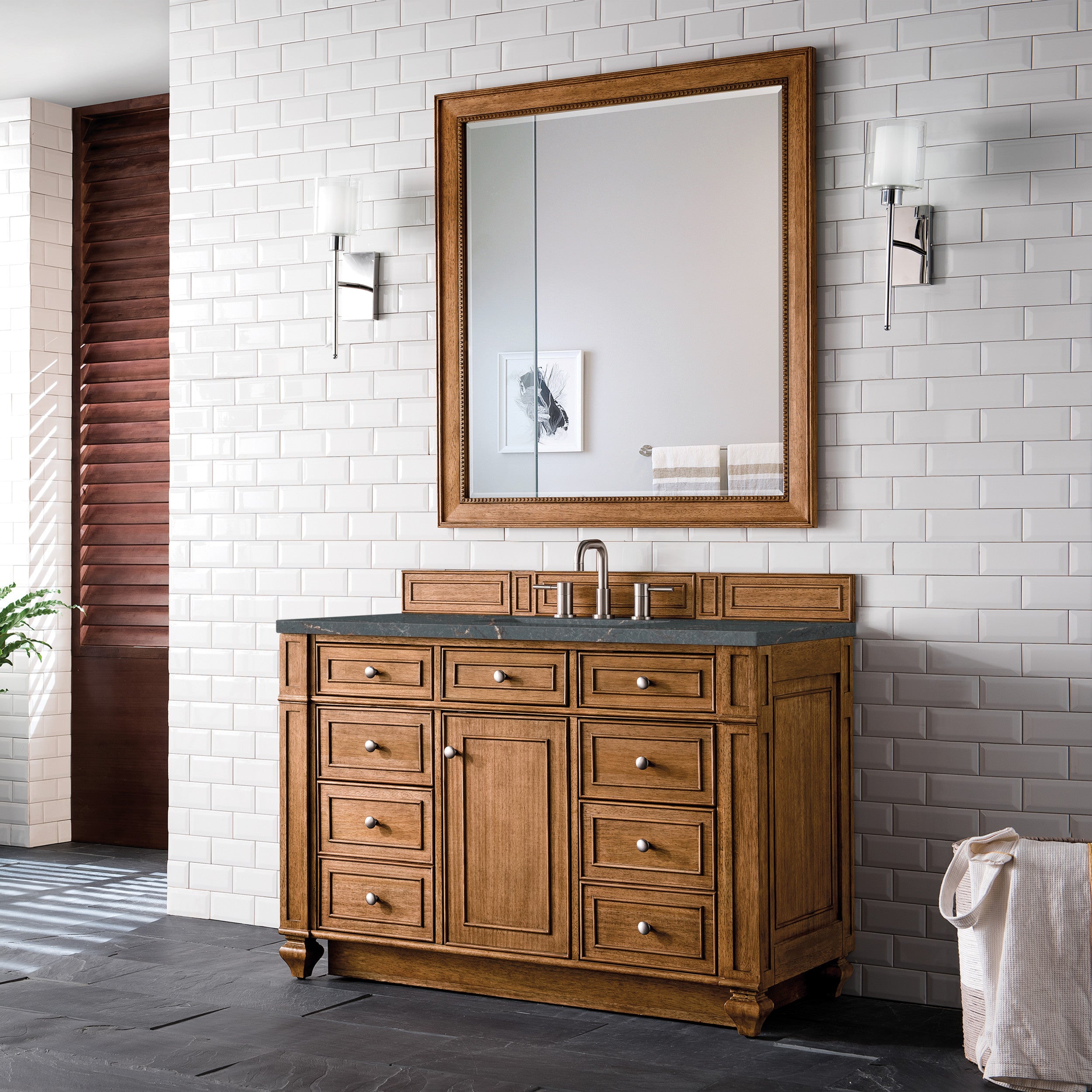 Saddle Brown / Parisien Bleu - 3 Faucet Holes