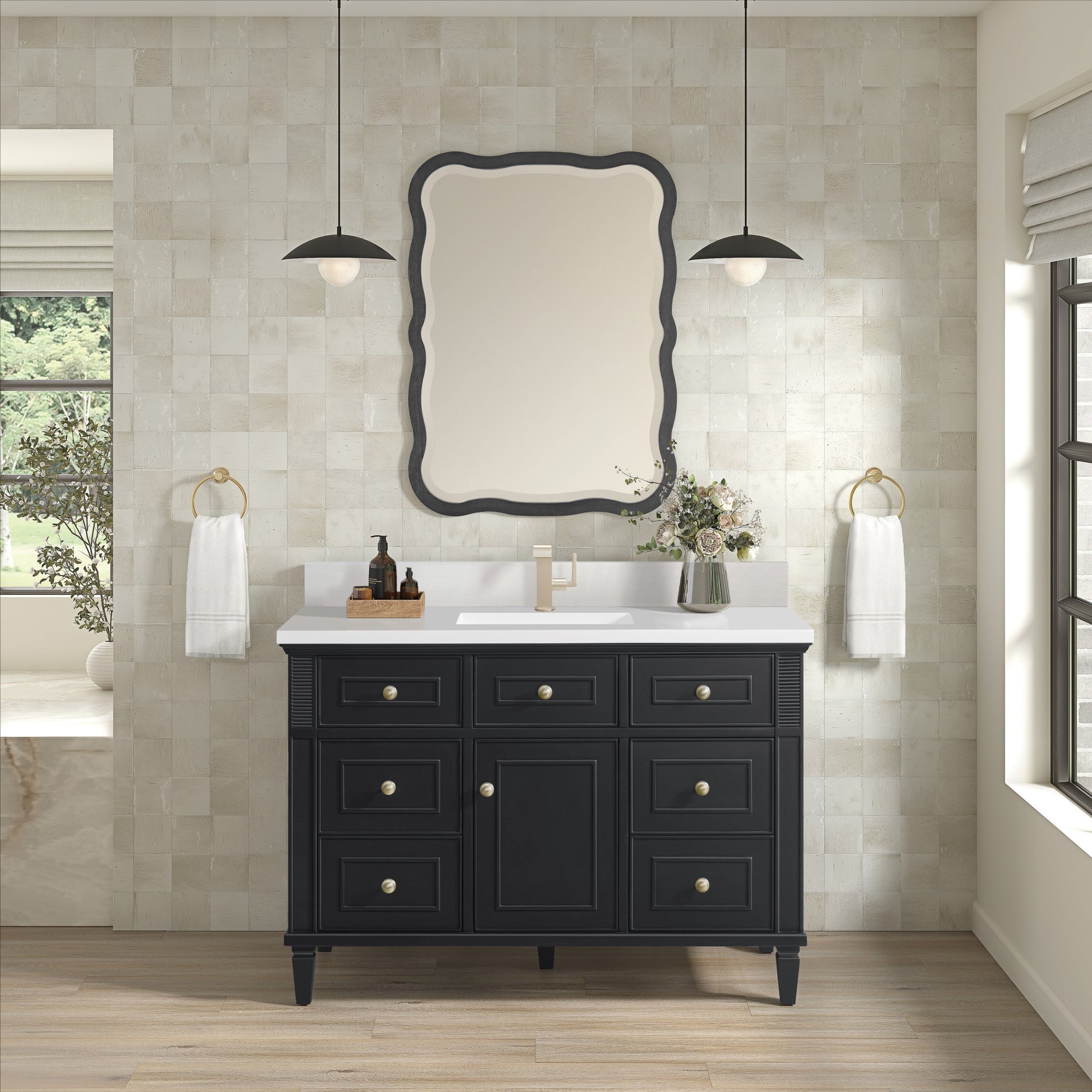 Black Onyx / White Zeus - 1 Faucet Hole
