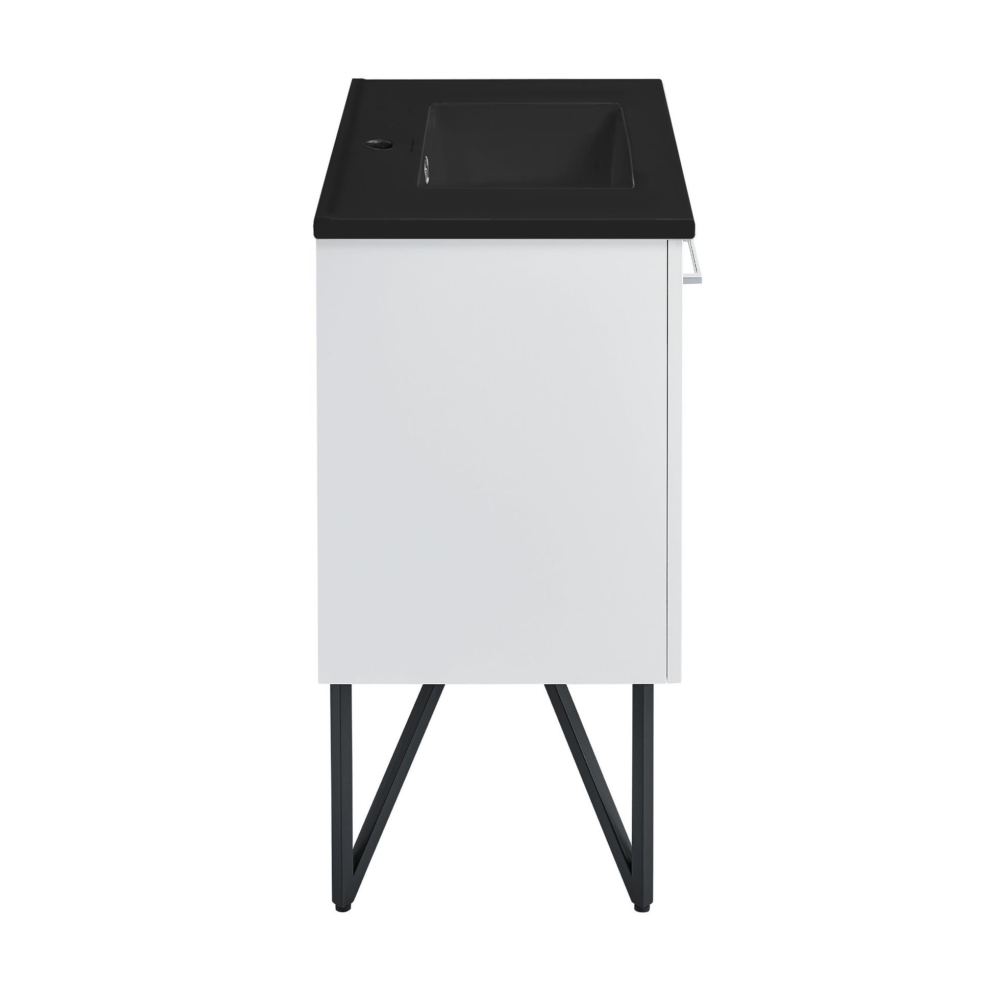 White / Matte Black / 1-Hole