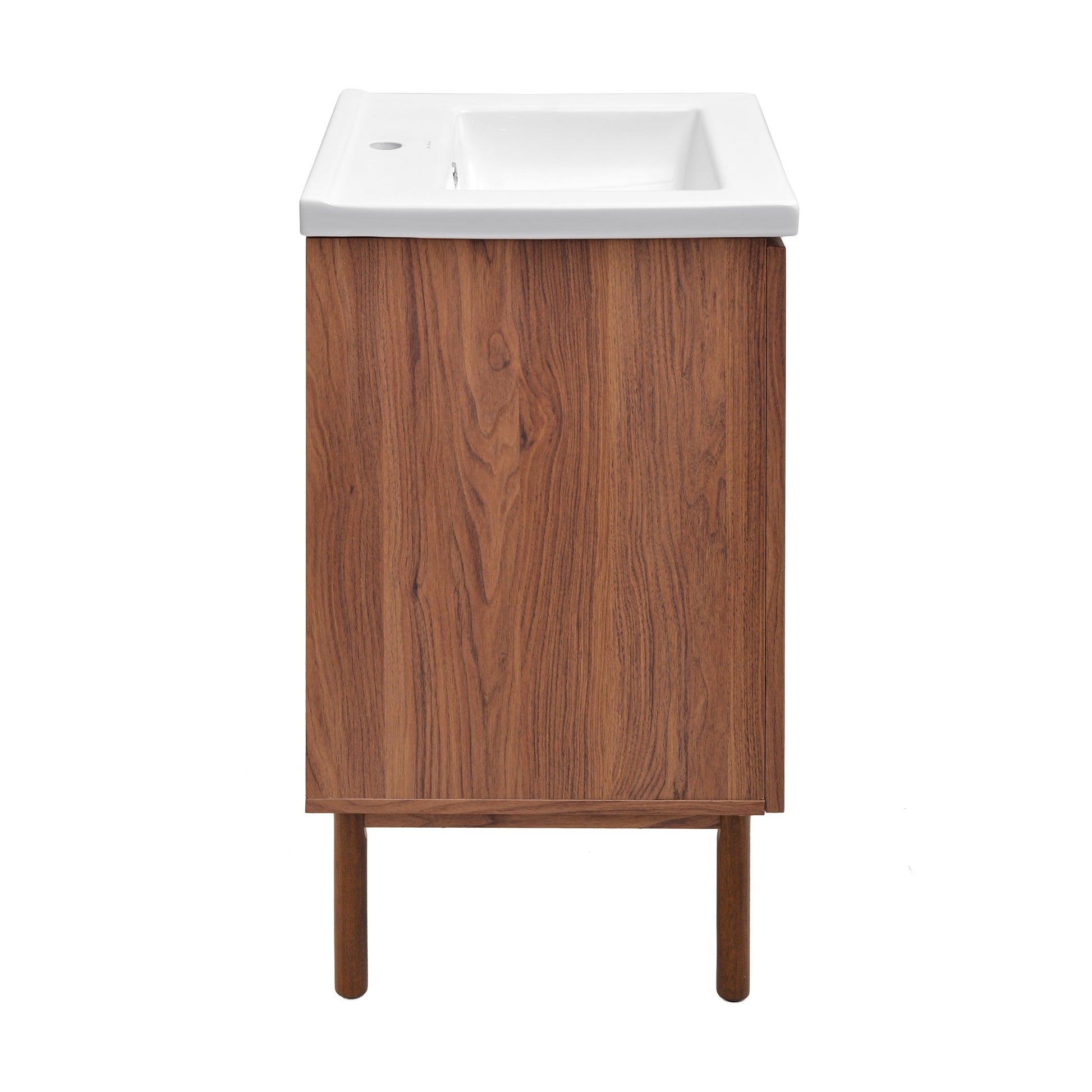 Brown Oak / White / 1-Hole