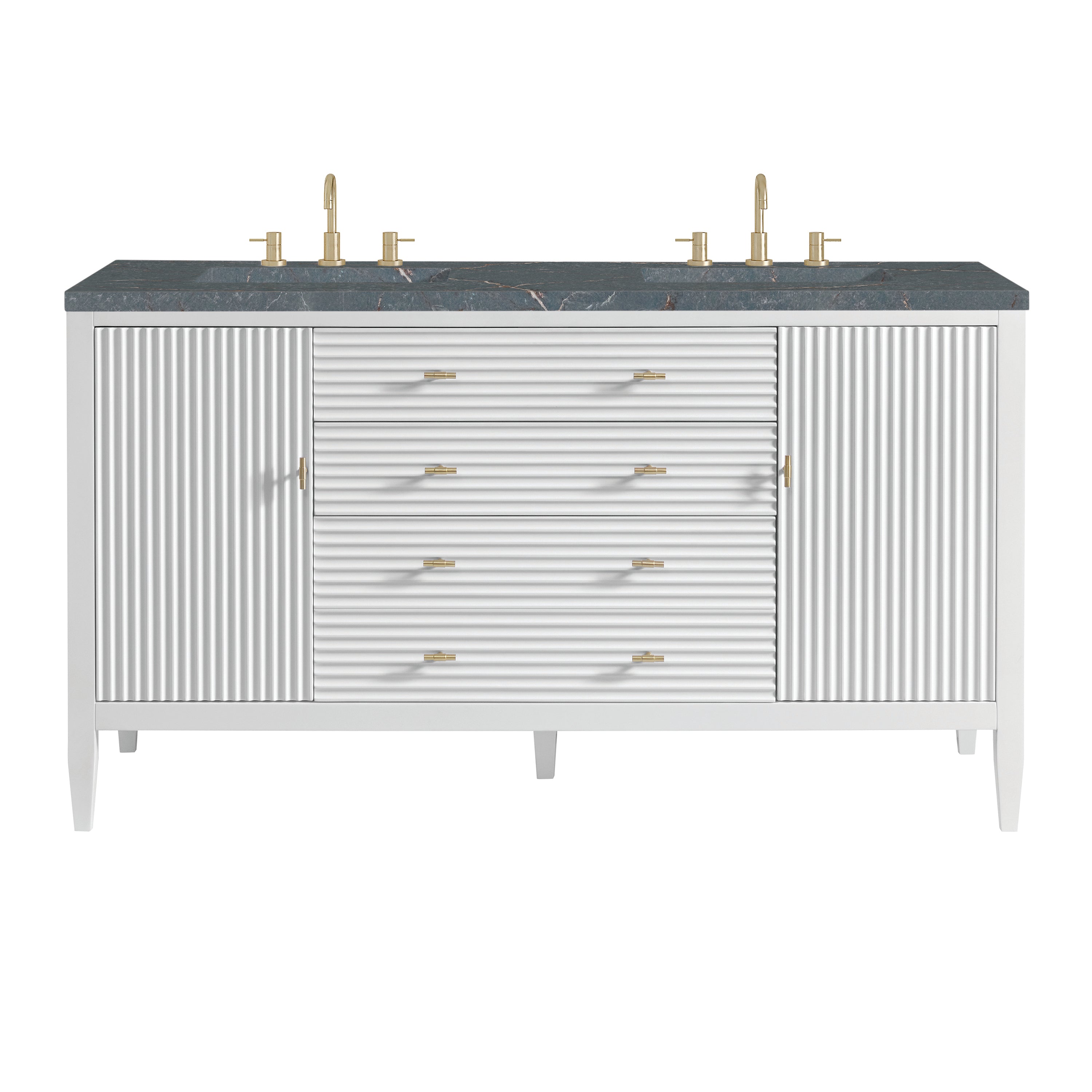 Bright White / Parisien Bleu - 3 Faucet Holes