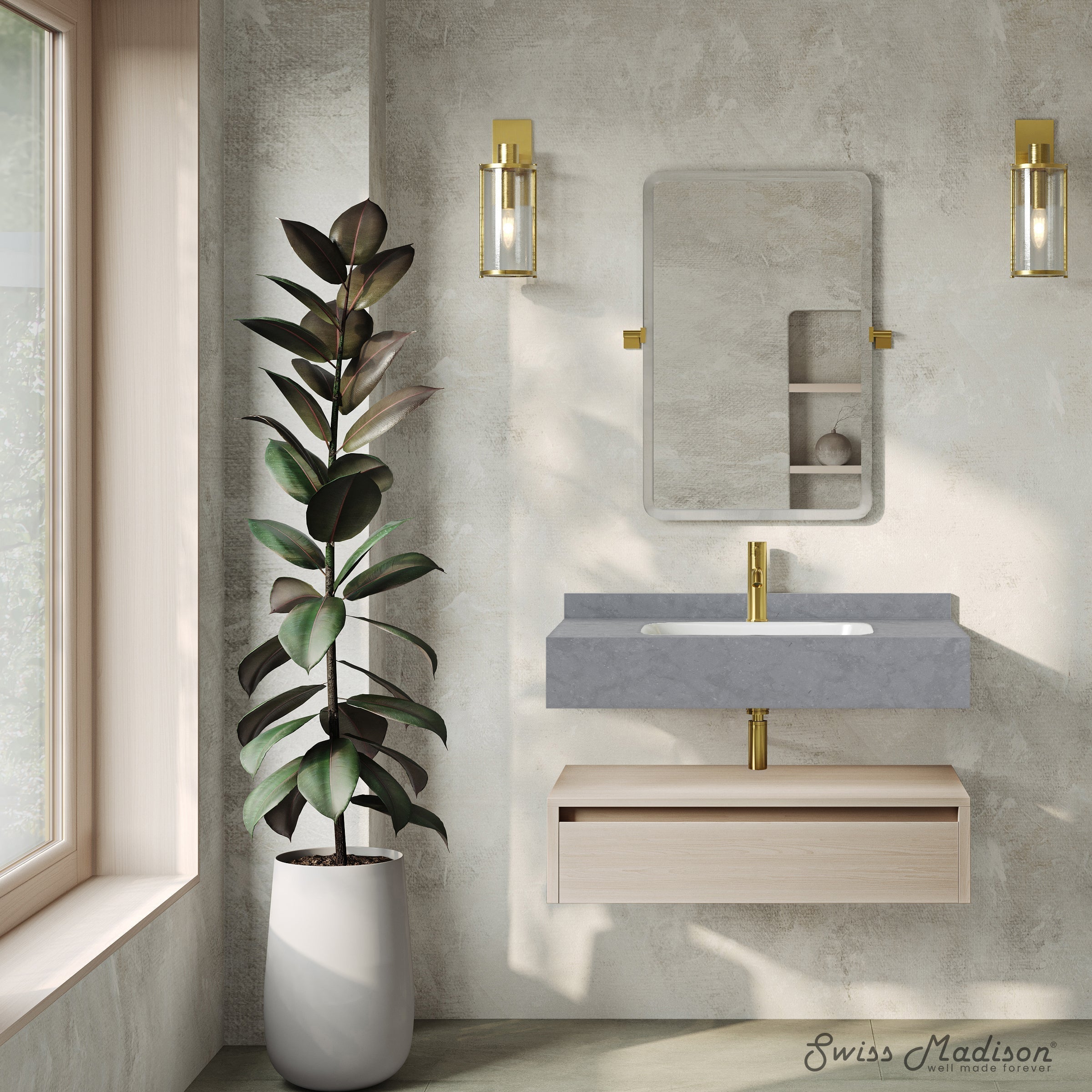 White Oak / Charcoal Gray