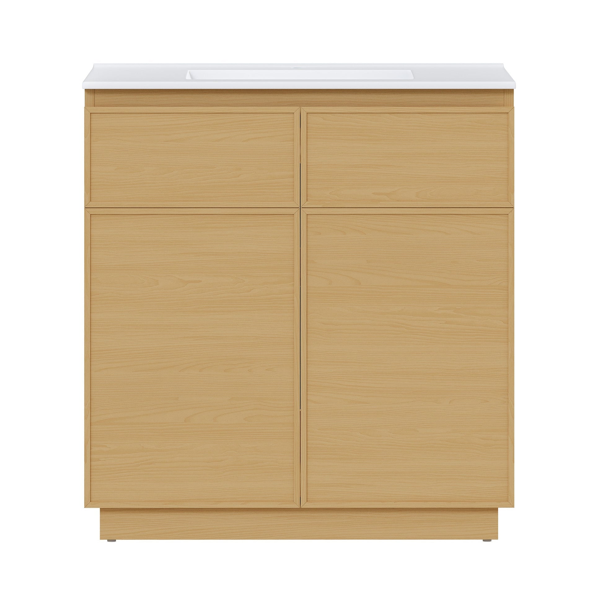 Natural Oak / White / 1-Hole