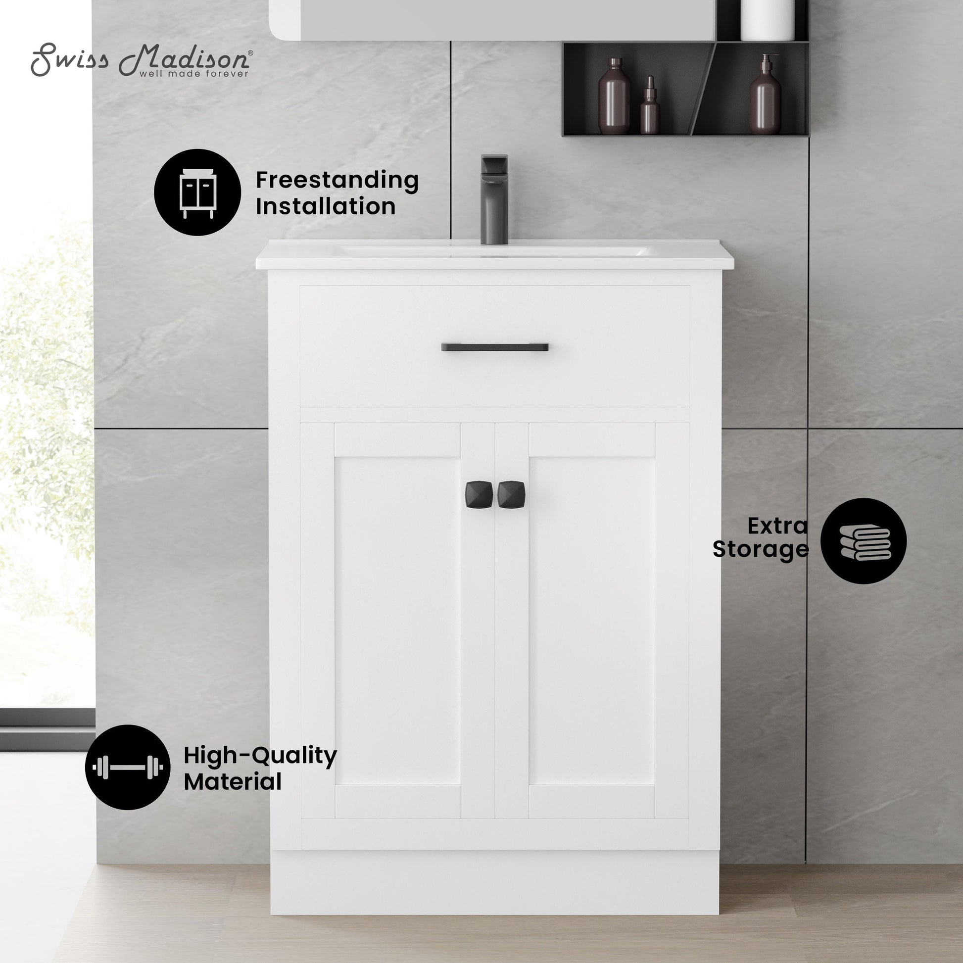 White / White / 1-Hole