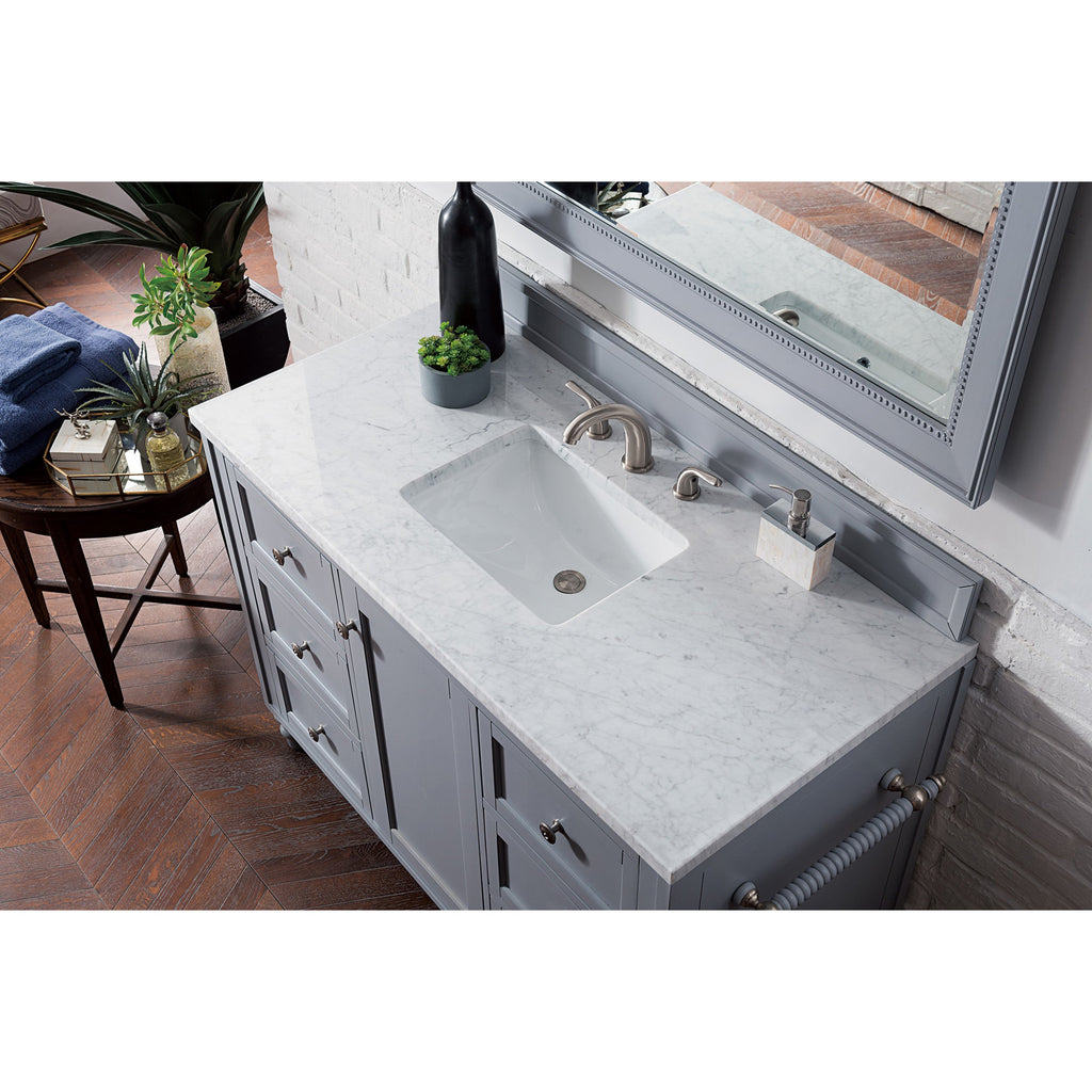 Silver Gray / Carrara White - 3 Faucet Holes