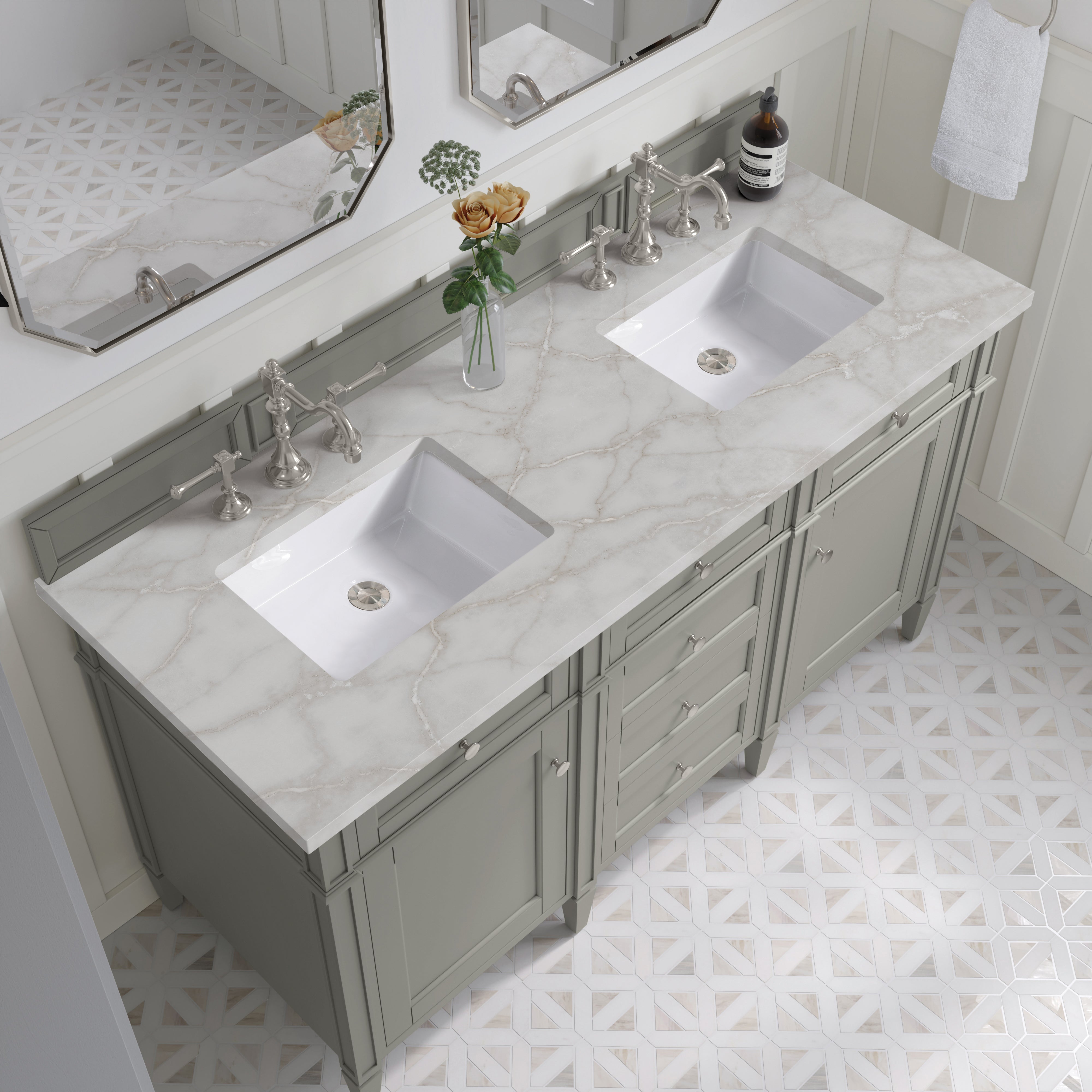 Urban Gray / Victorian Silver - 3 Faucet Holes