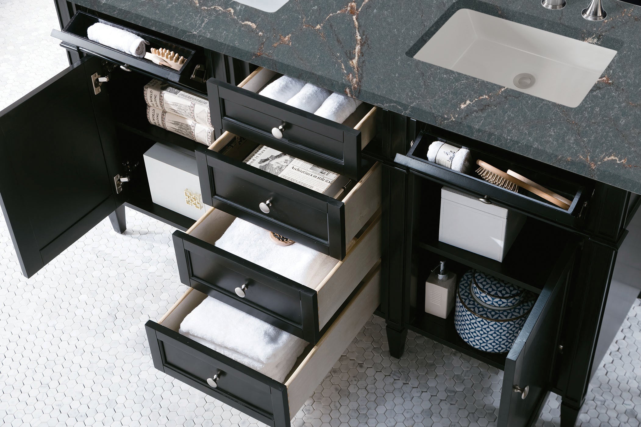Black Onyx / Parisien Bleu - 3 Faucet Holes