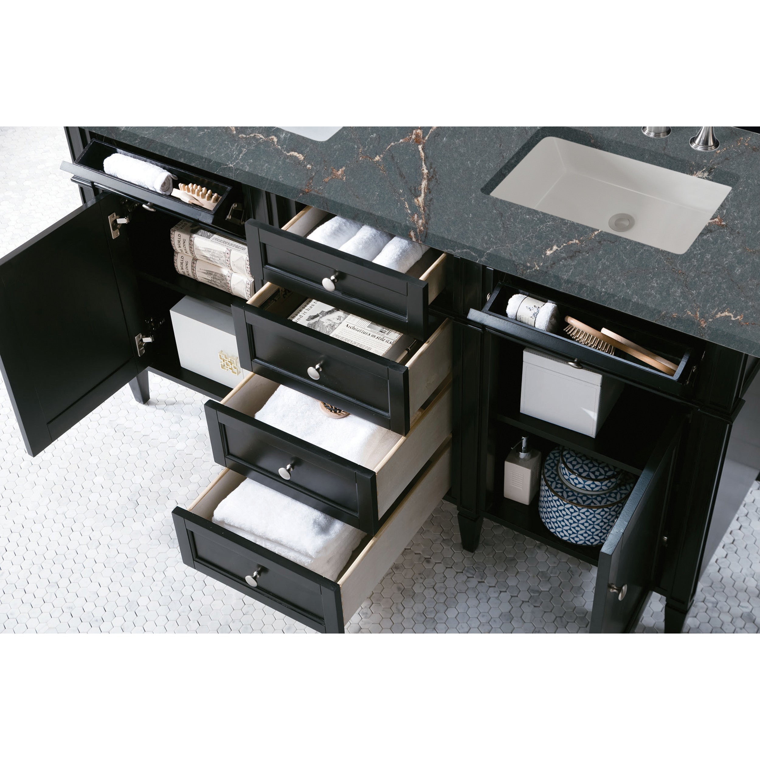 Black Onyx / Parisien Bleu - 3 Faucet Holes