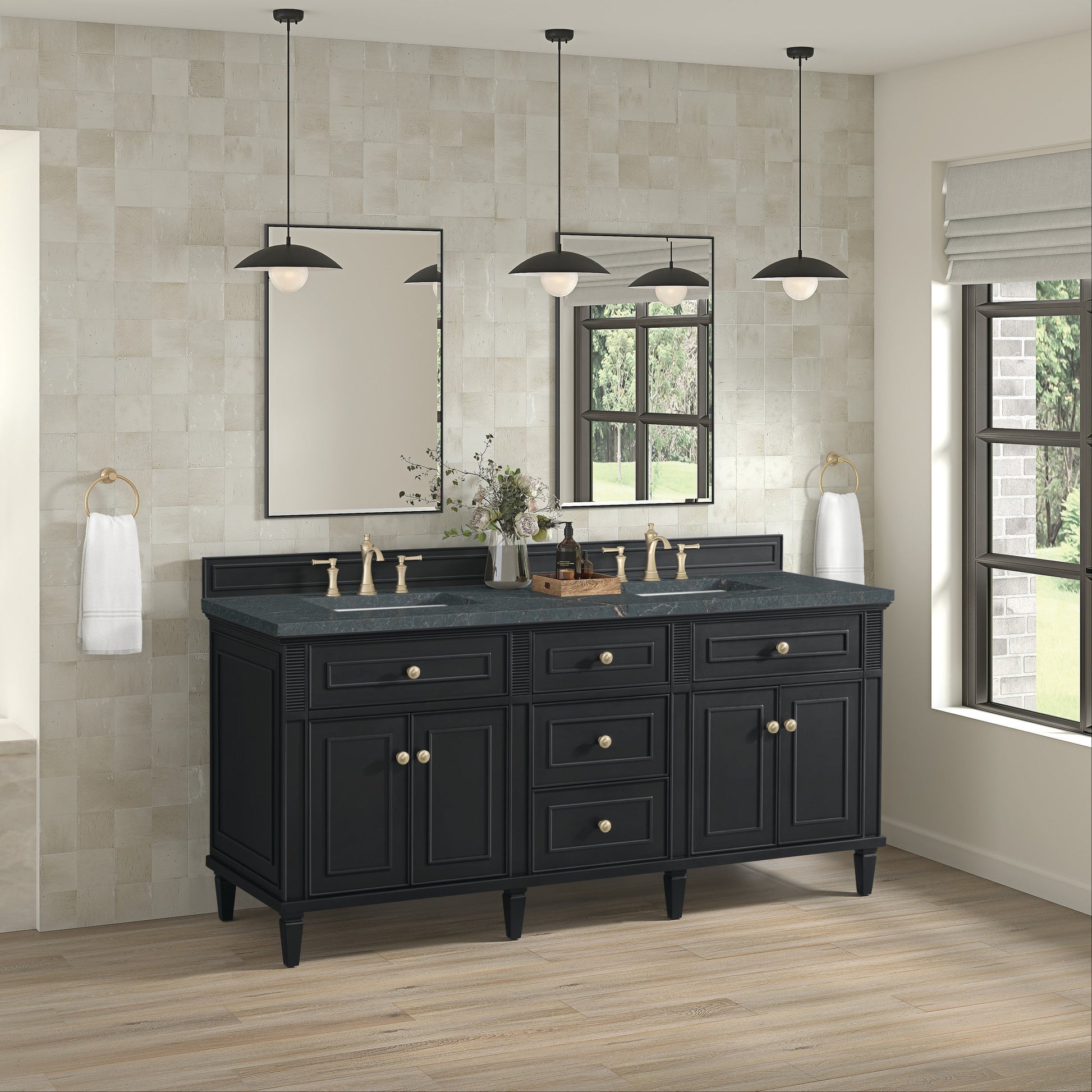 Black Onyx / Parisien Bleu - 3 Faucet Holes