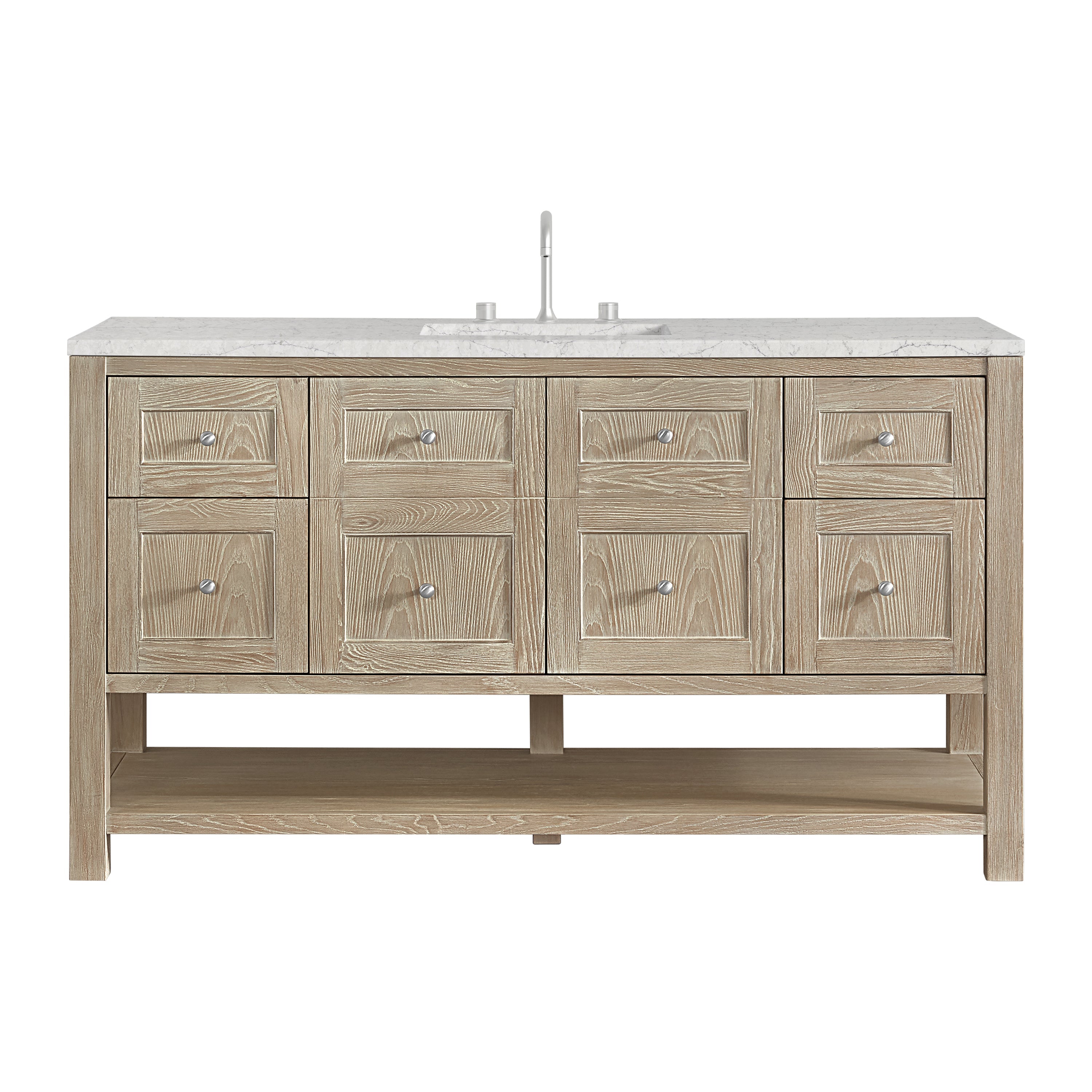 Whitewashed Oak / Eternal Jasmine Pearl - 3 Faucet Holes