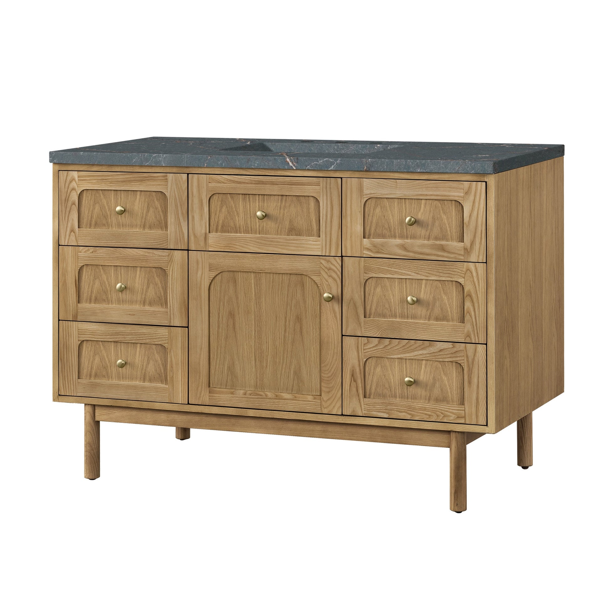 Light Natural Oak / Parisien Bleu - 3 Faucet Holes