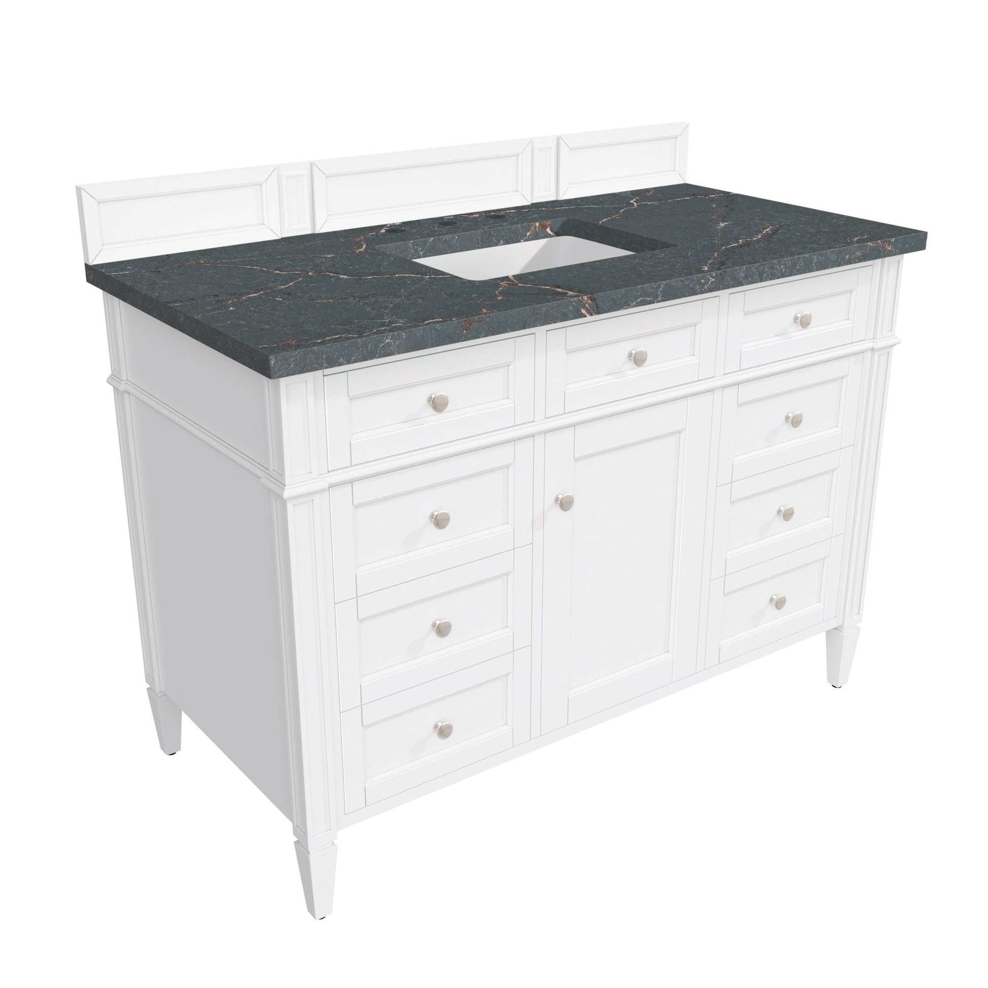 Bright White / Parisien Bleu - 3 Faucet Holes