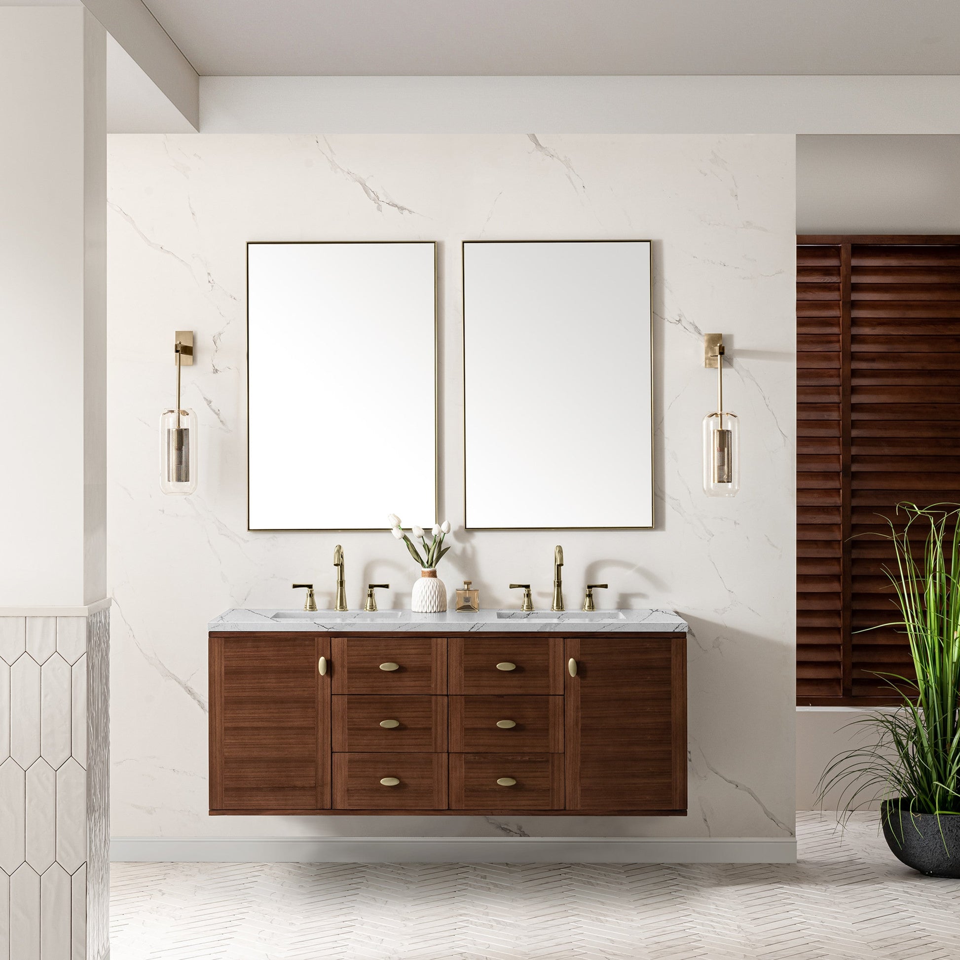 Mid-Century Walnut / Ethereal Noctis - 3 Faucet Holes