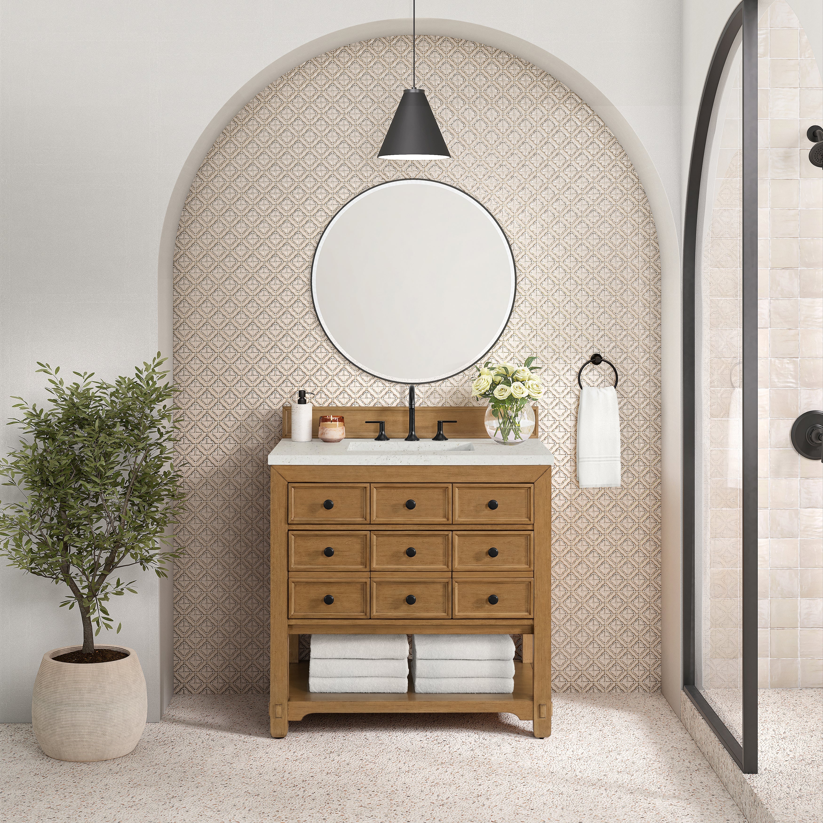 Light Natural Oak / Lime Delight - 3 Faucet Holes