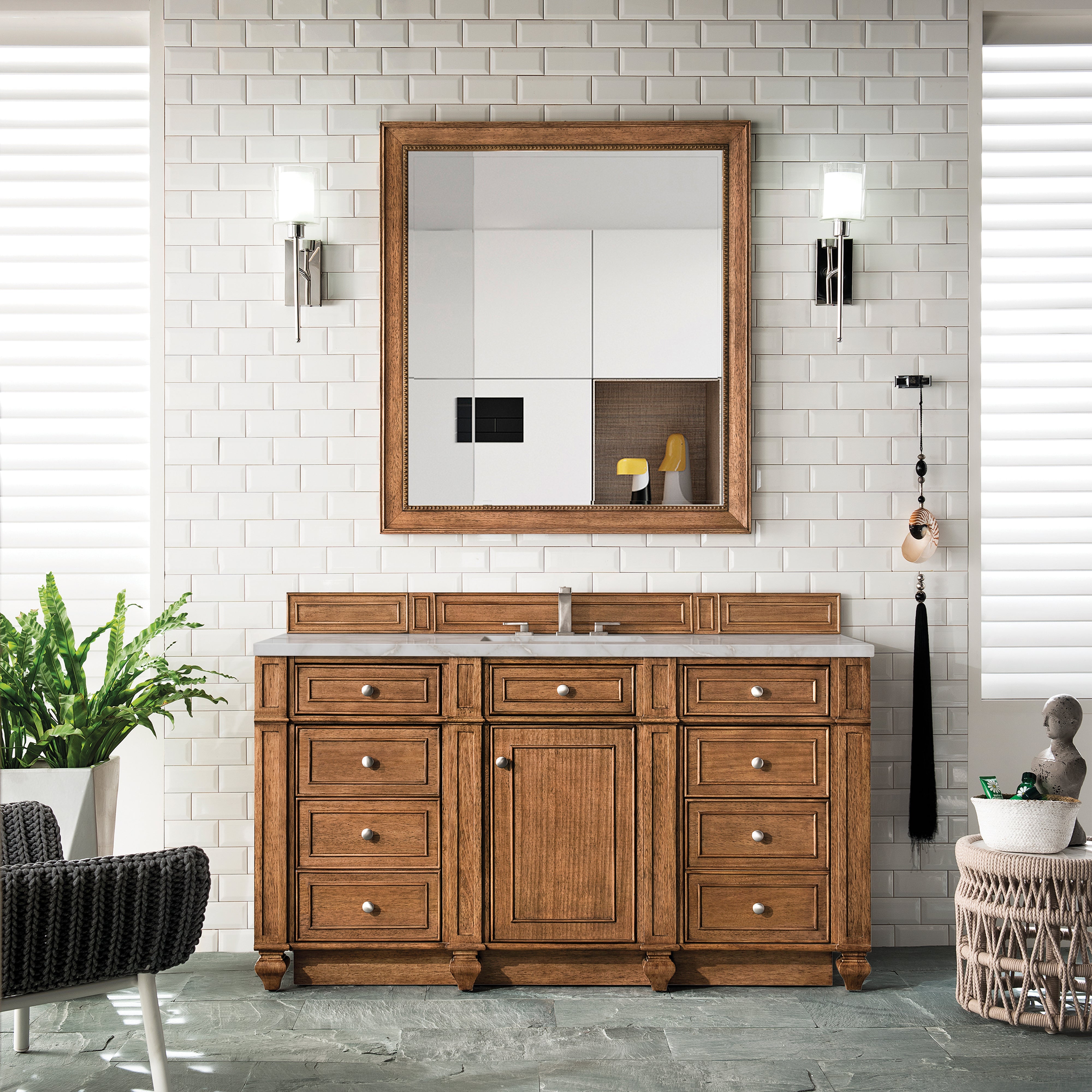 Saddle Brown / Victorian Silver - 3 Faucet Holes