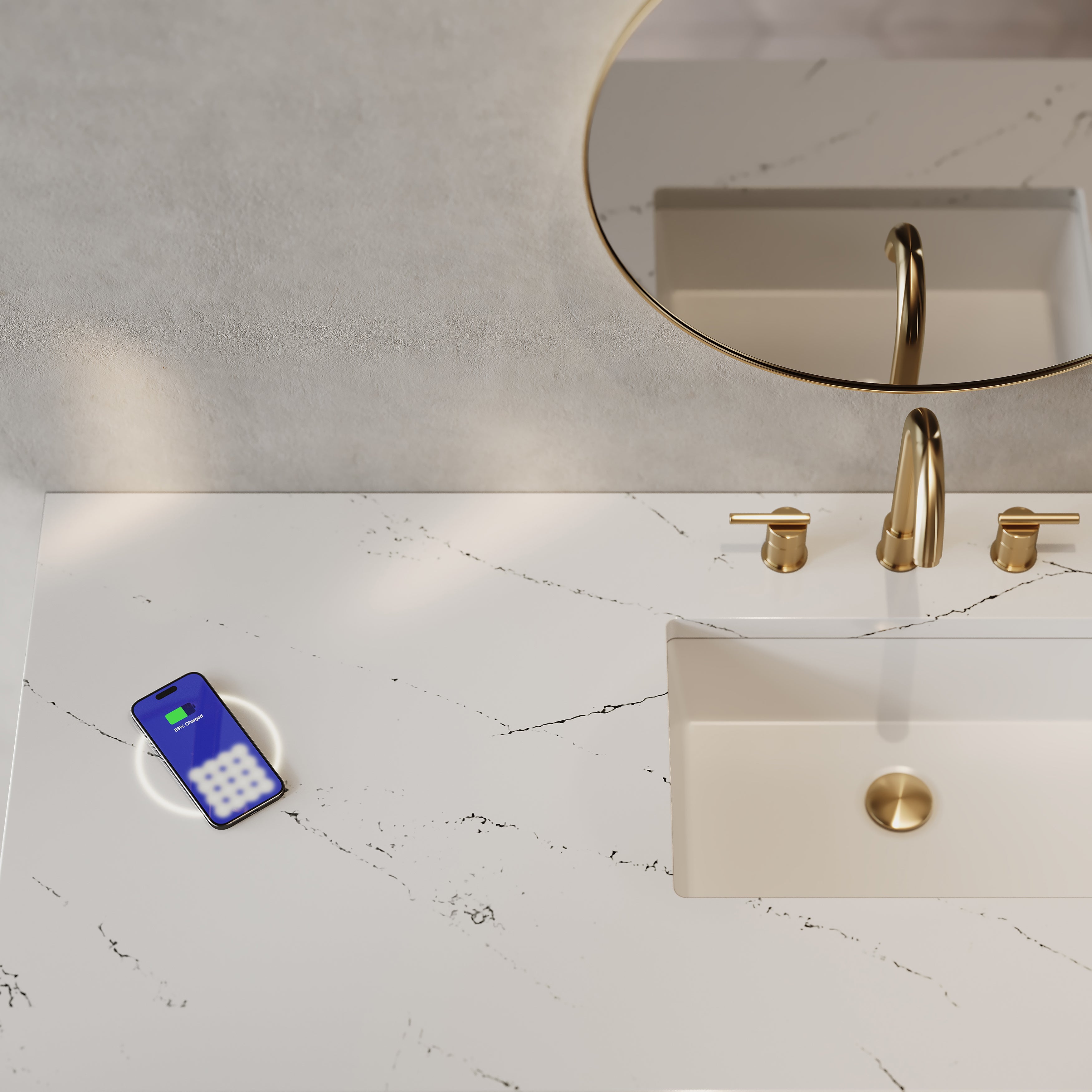 Whitewashed Walnut / Ethereal Noctis - 3 Faucet Holes