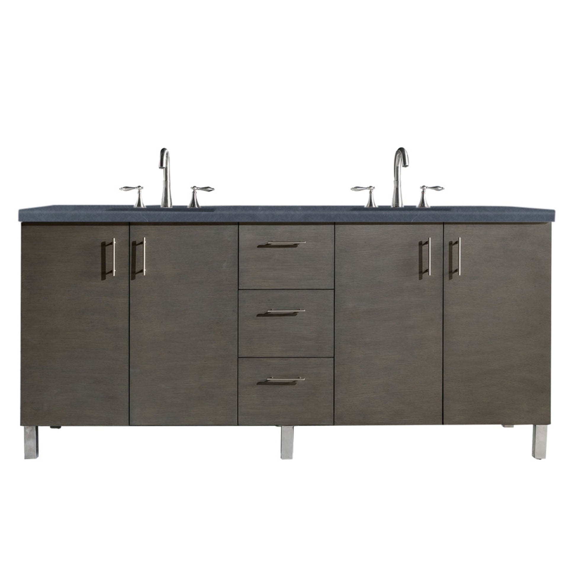 Silver Oak / Charcoal Soapstone - 3 Faucet Holes