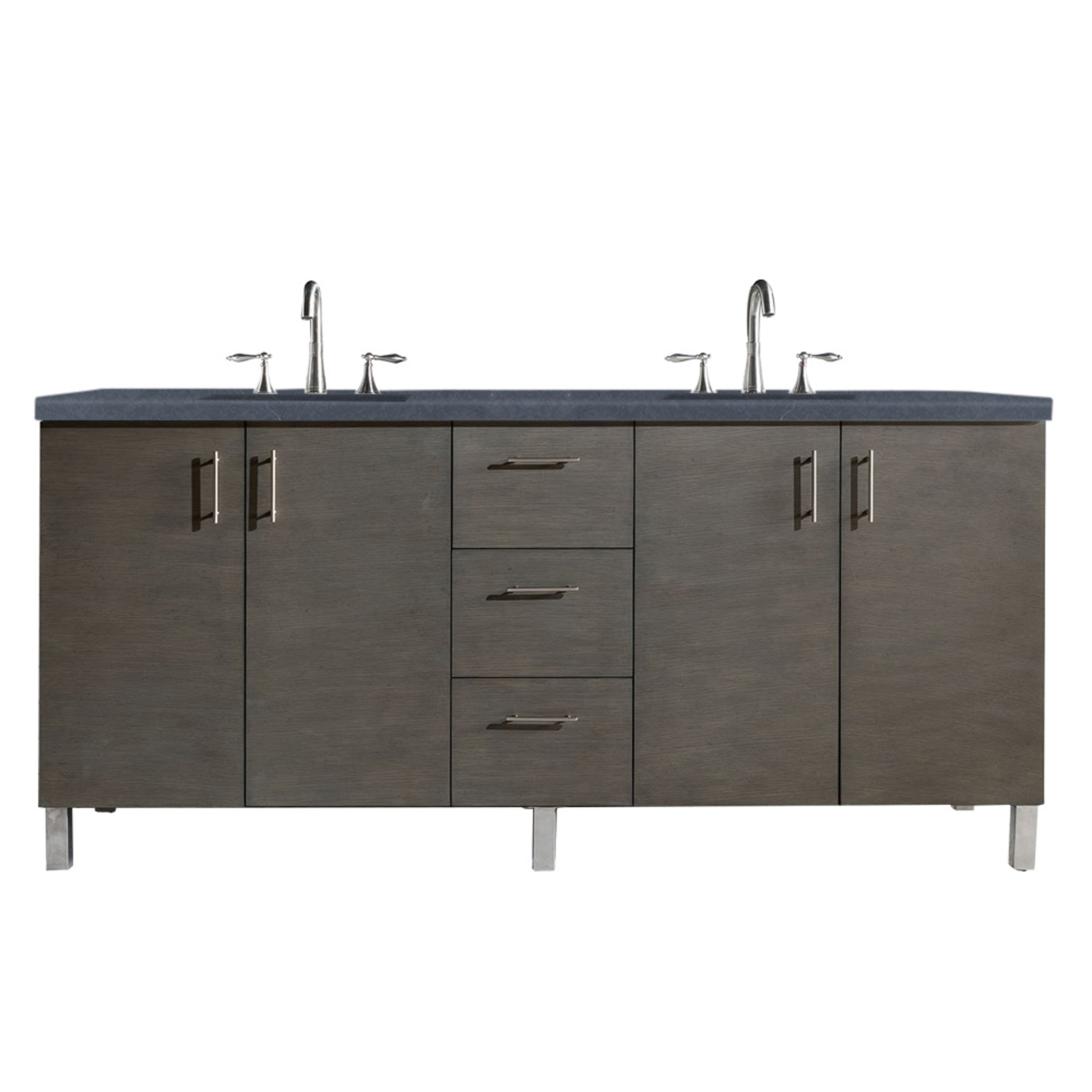 Silver Oak / Charcoal Soapstone - 3 Faucet Holes