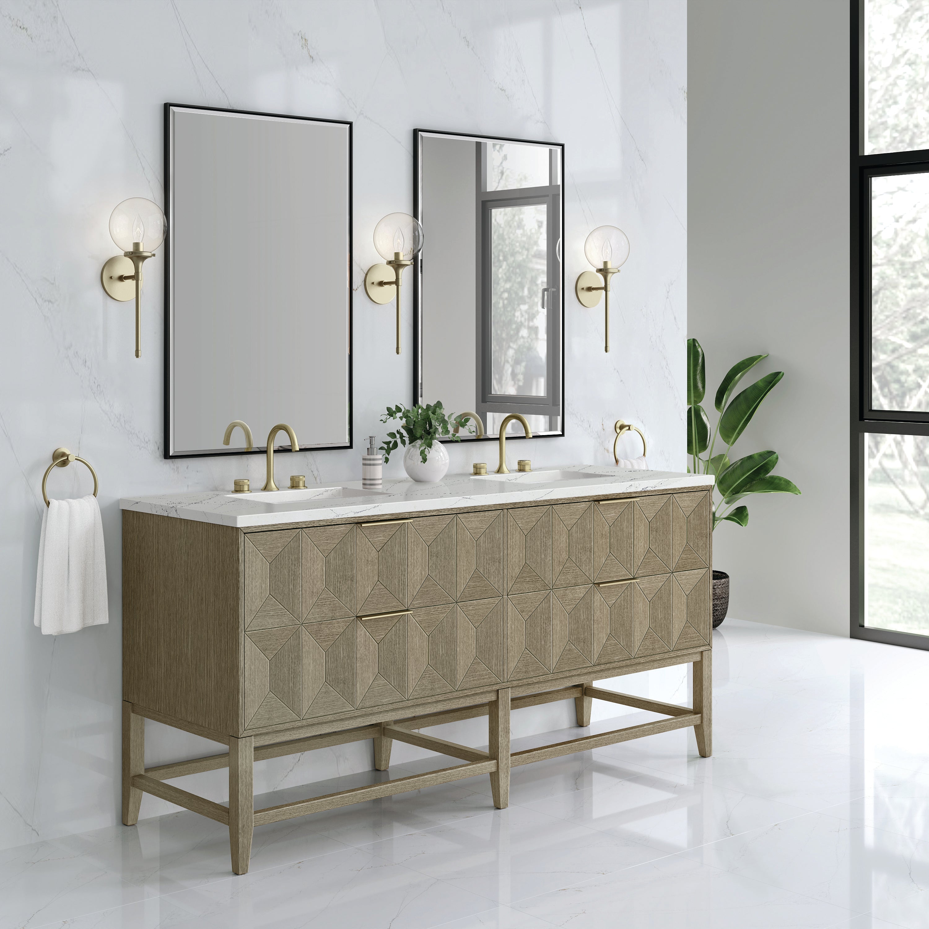 Pebble Oak / Ethereal Noctis - 3 Faucet Holes