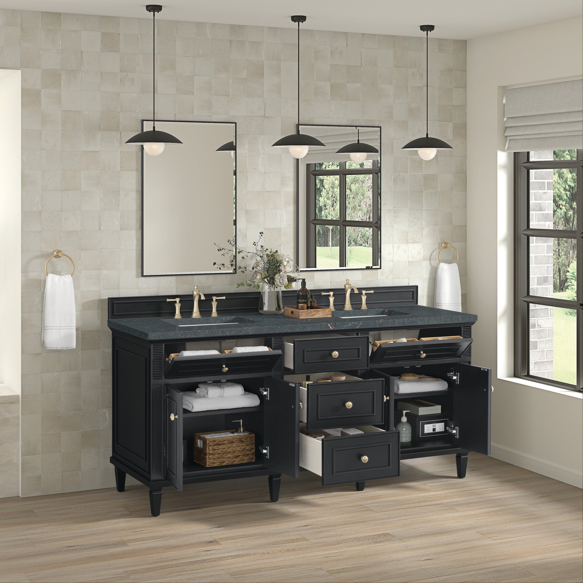 Black Onyx / Parisien Bleu - 3 Faucet Holes