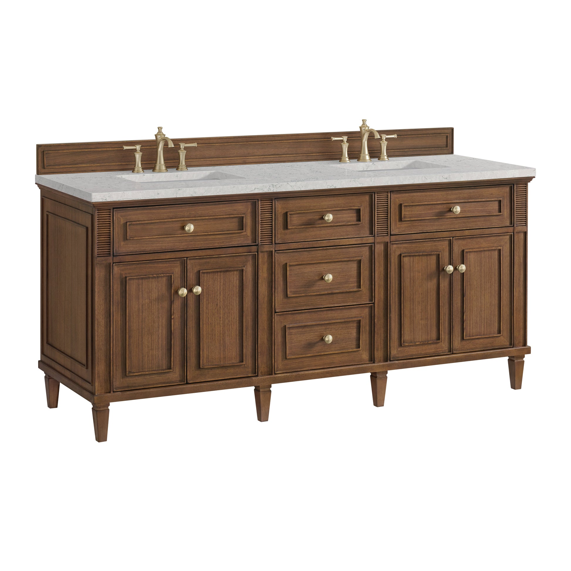 Mid-Century Walnut / Eternal Jasmine Pearl - 3 Faucet Holes