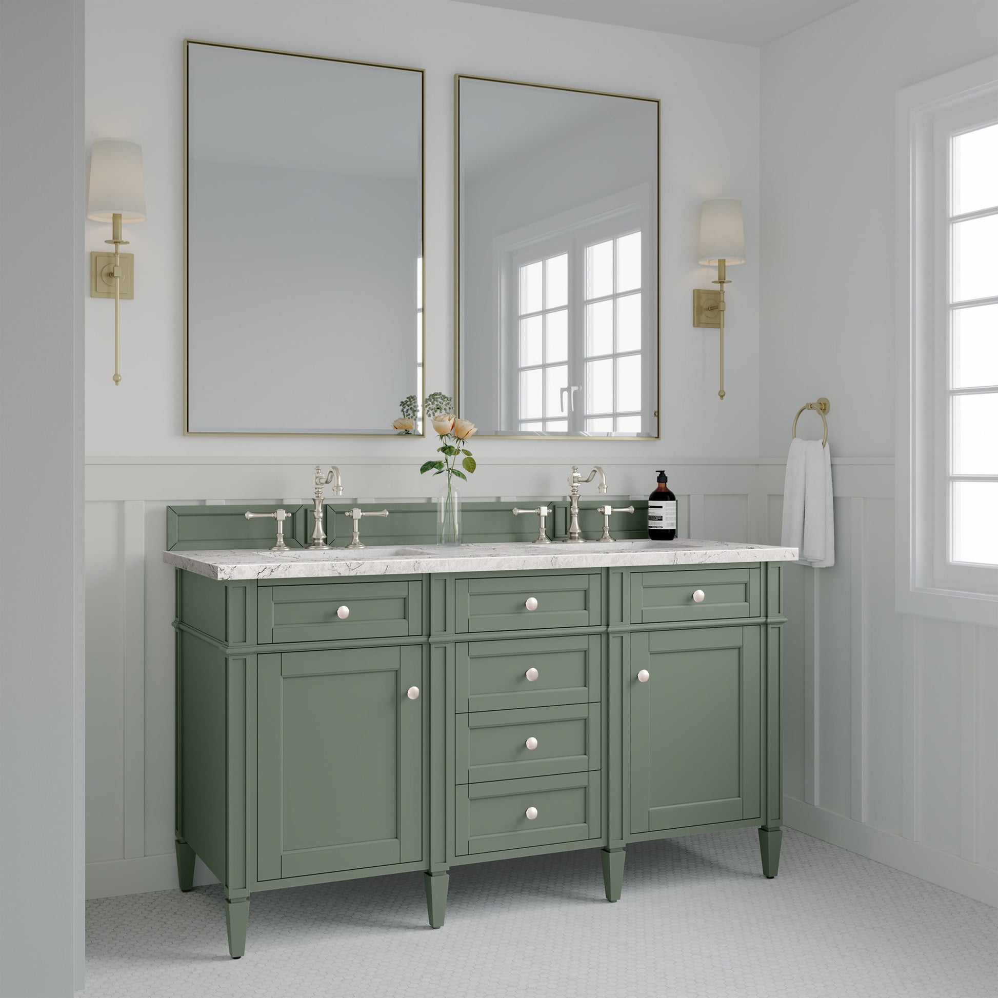 Smokey Celadon / Eternal Jasmine Pearl - 3 Faucet Holes