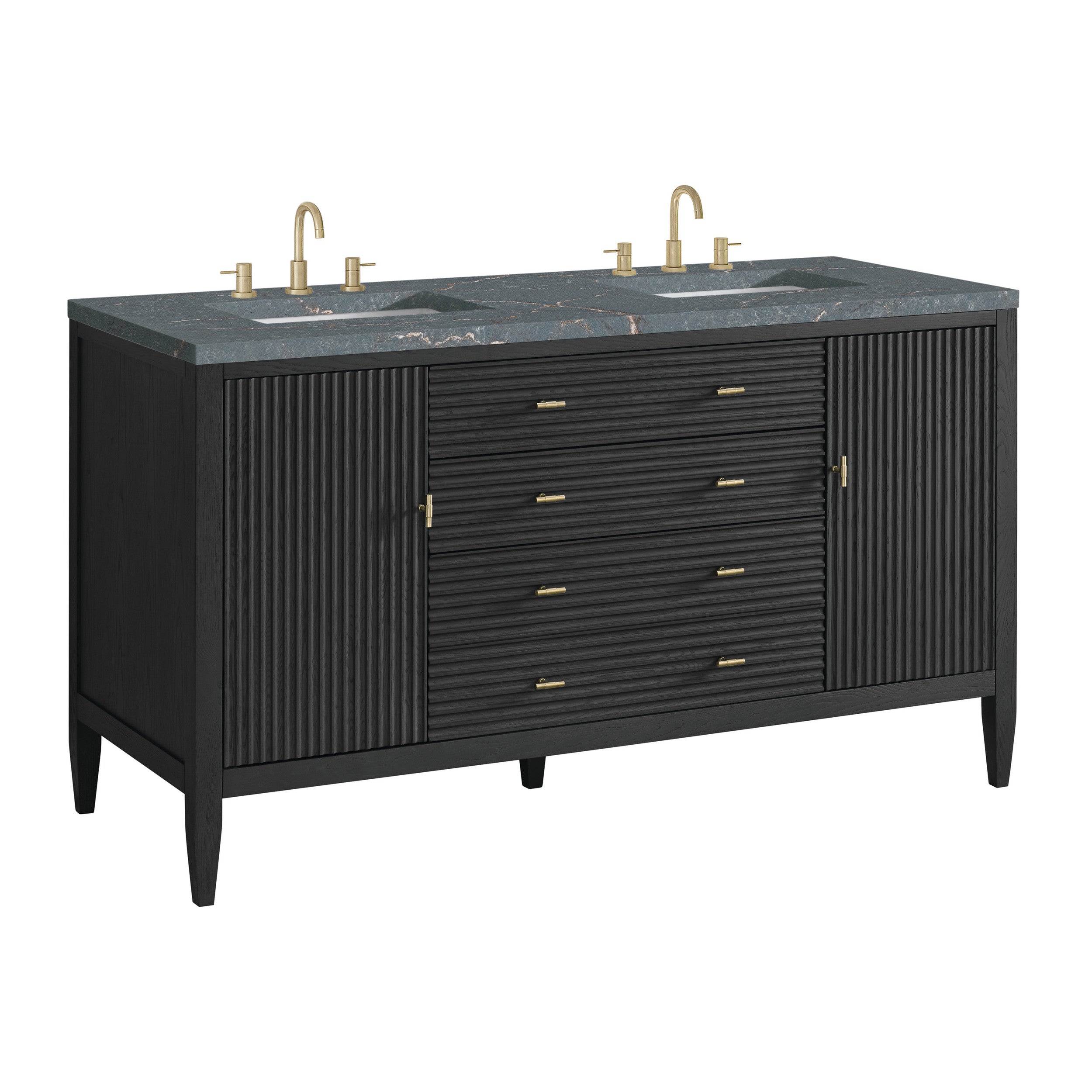 Carbon Oak / Parisien Bleu - 3 Faucet Holes