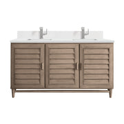 Whitewashed Walnut / White Zeus - 1 Faucet Hole