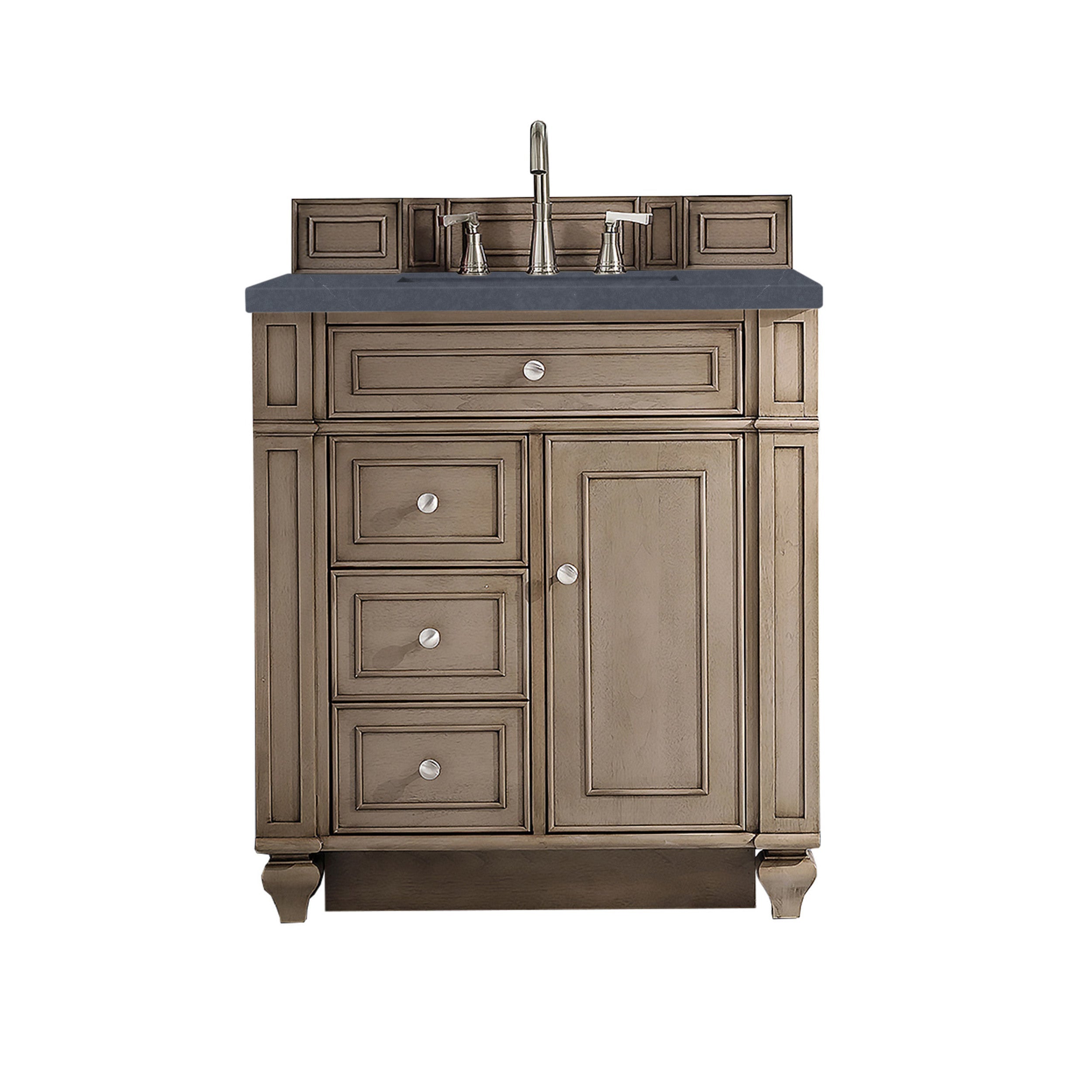 Whitewashed Walnut / Charcoal Soapstone - 3 Faucet Holes