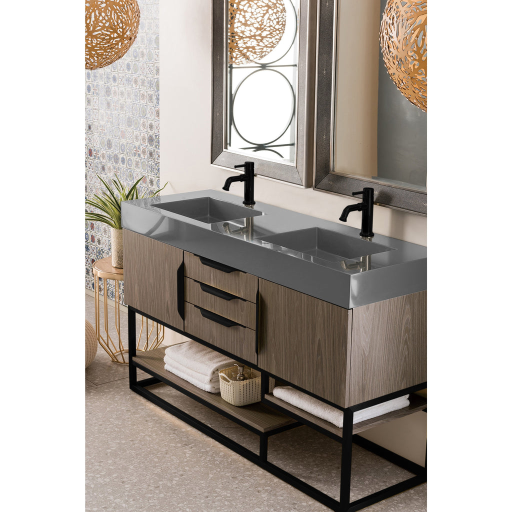 Ash Gray / Matte Black / Dusk Grey Glossy - 1 Faucet Hole