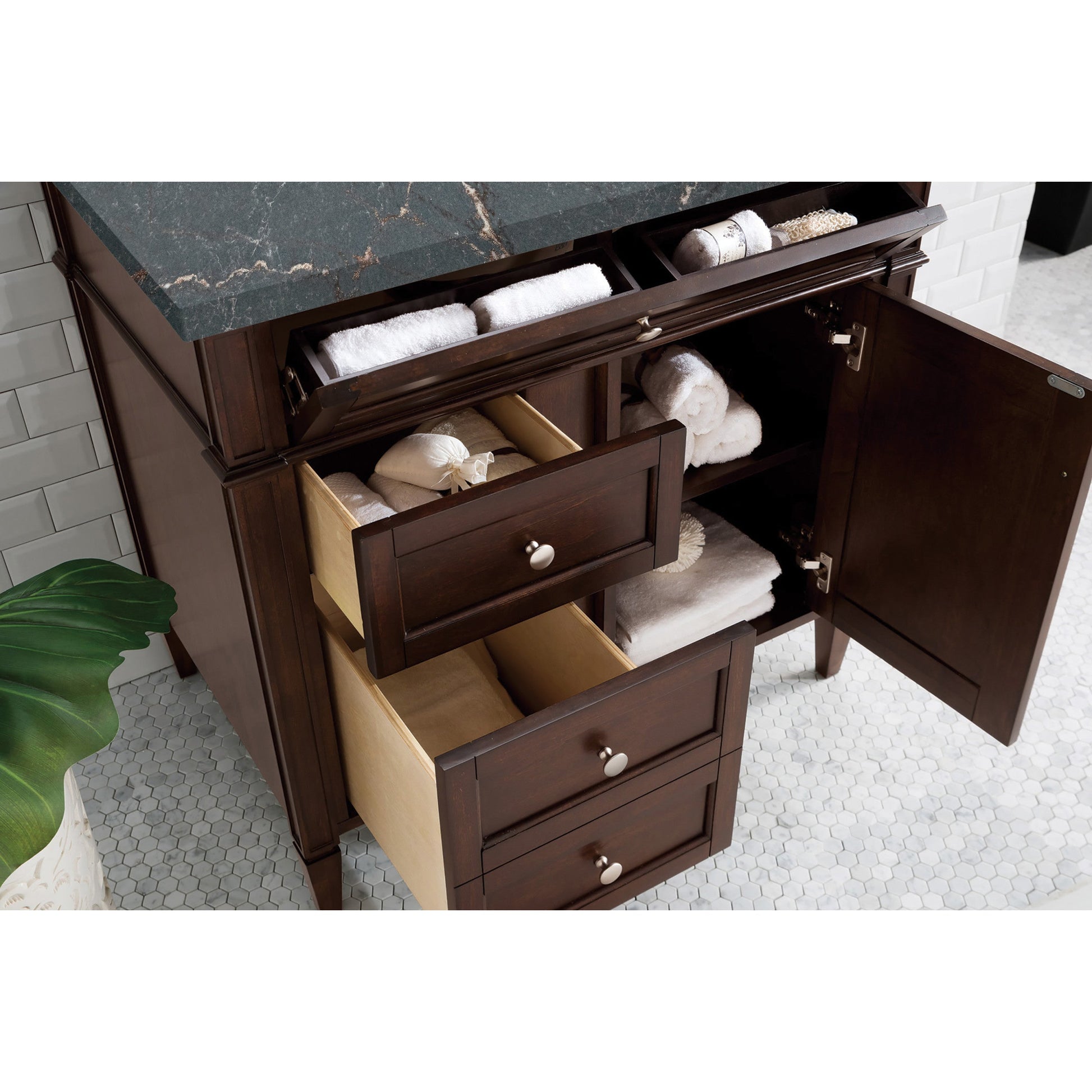 Burnished Mahogany / Parisien Bleu - 3 Faucet Holes