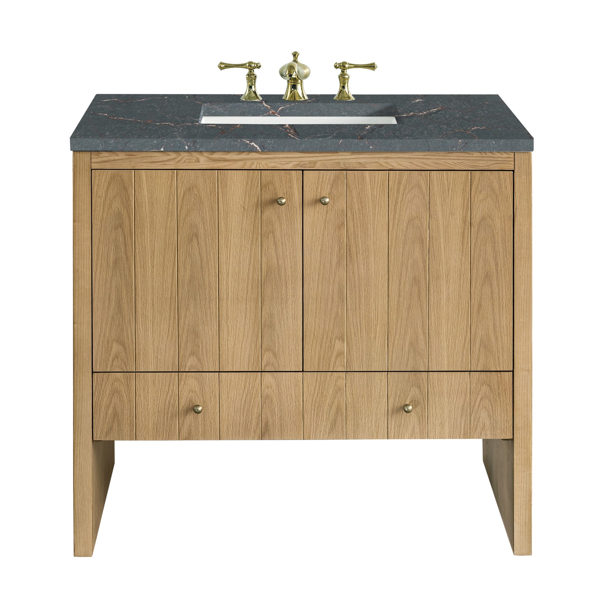 Light Natural Oak / Parisien Bleu - 3 Faucet Holes