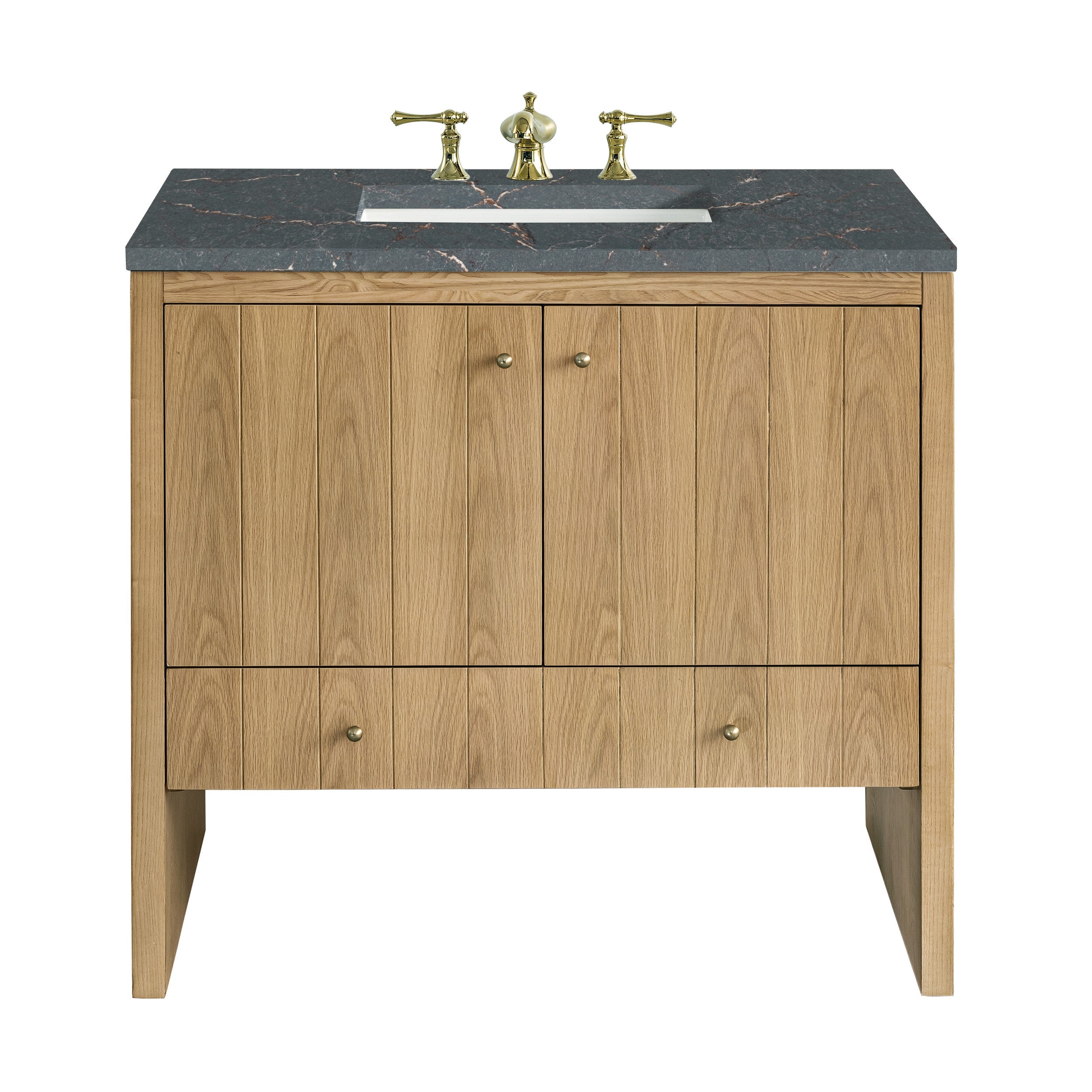 Light Natural Oak / Parisien Bleu - 3 Faucet Holes