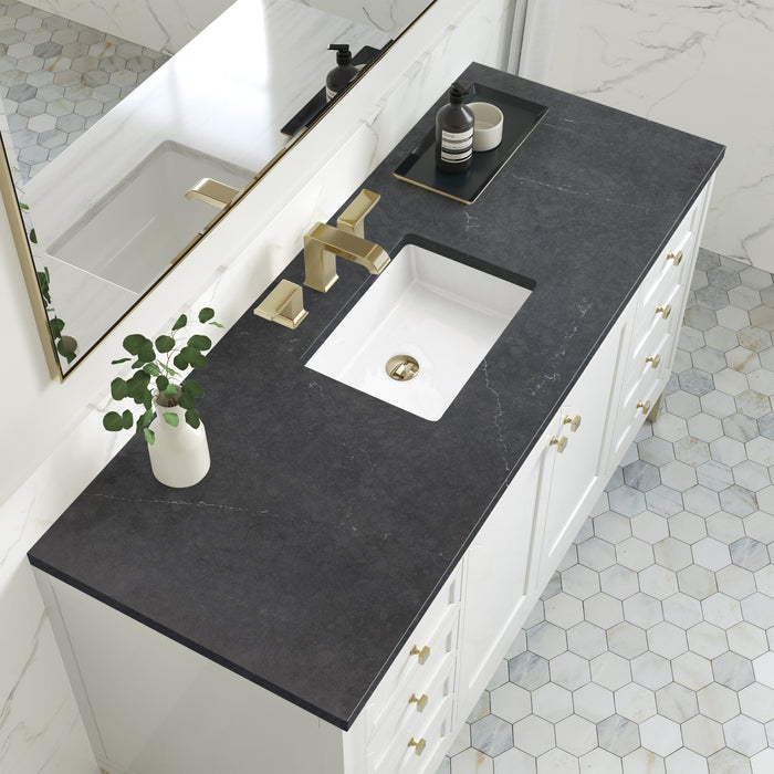 Glossy White / Charcoal Soapstone - 3 Faucet Holes