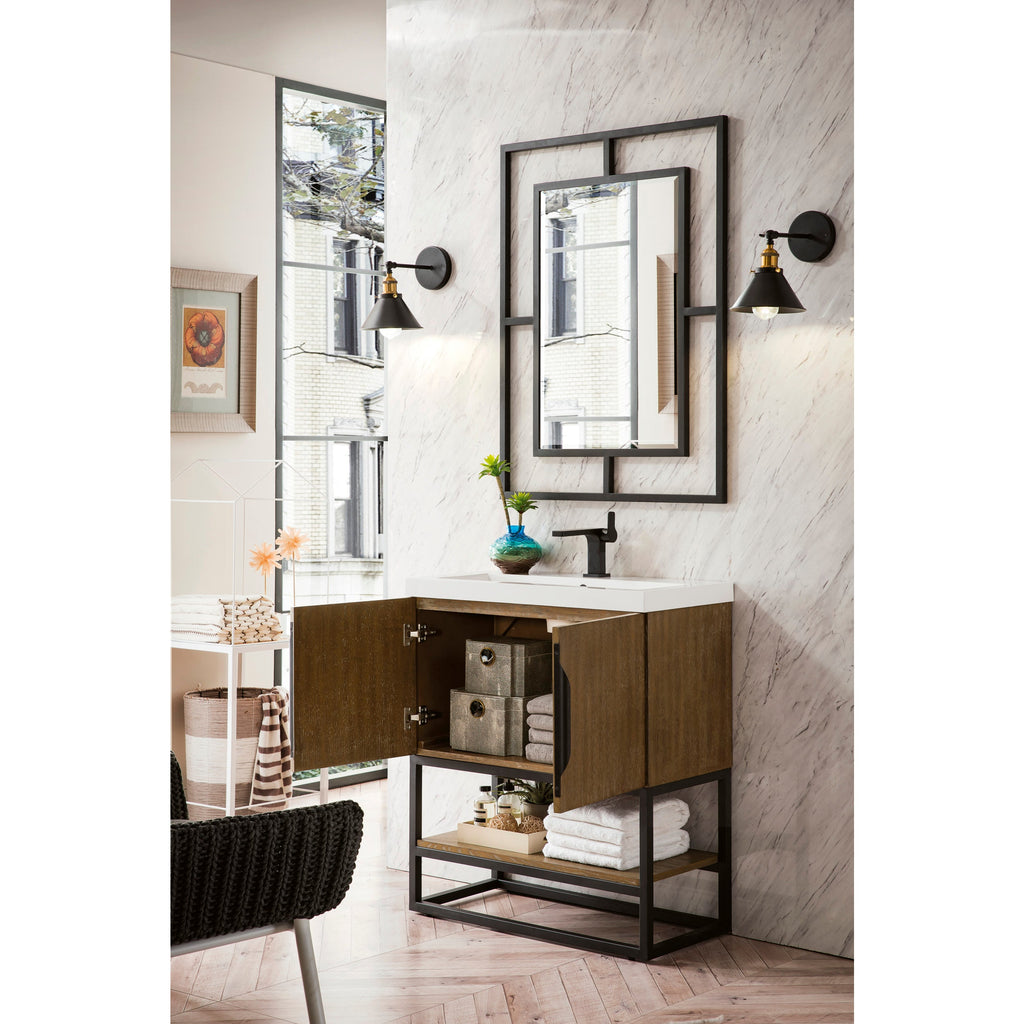 Latte Oak / Matte Black / Glossy White - 1 Faucet Hole