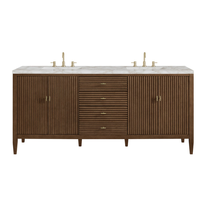 Mid-Century Walnut / Victorian Silver - 3 Faucet Holes