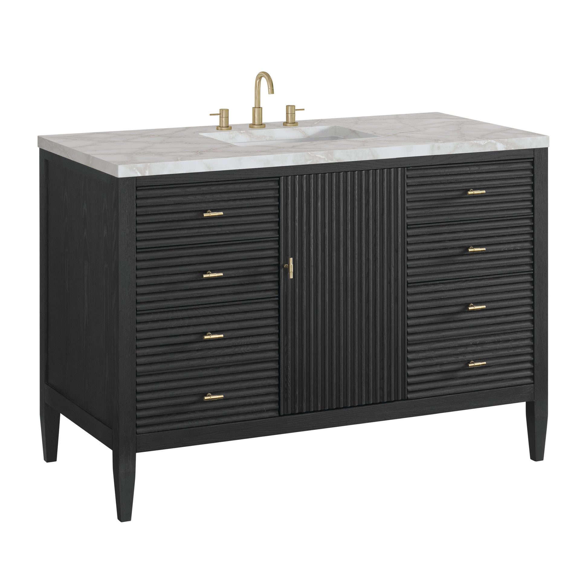 Carbon Oak / Victorian Silver - 3 Faucet Holes