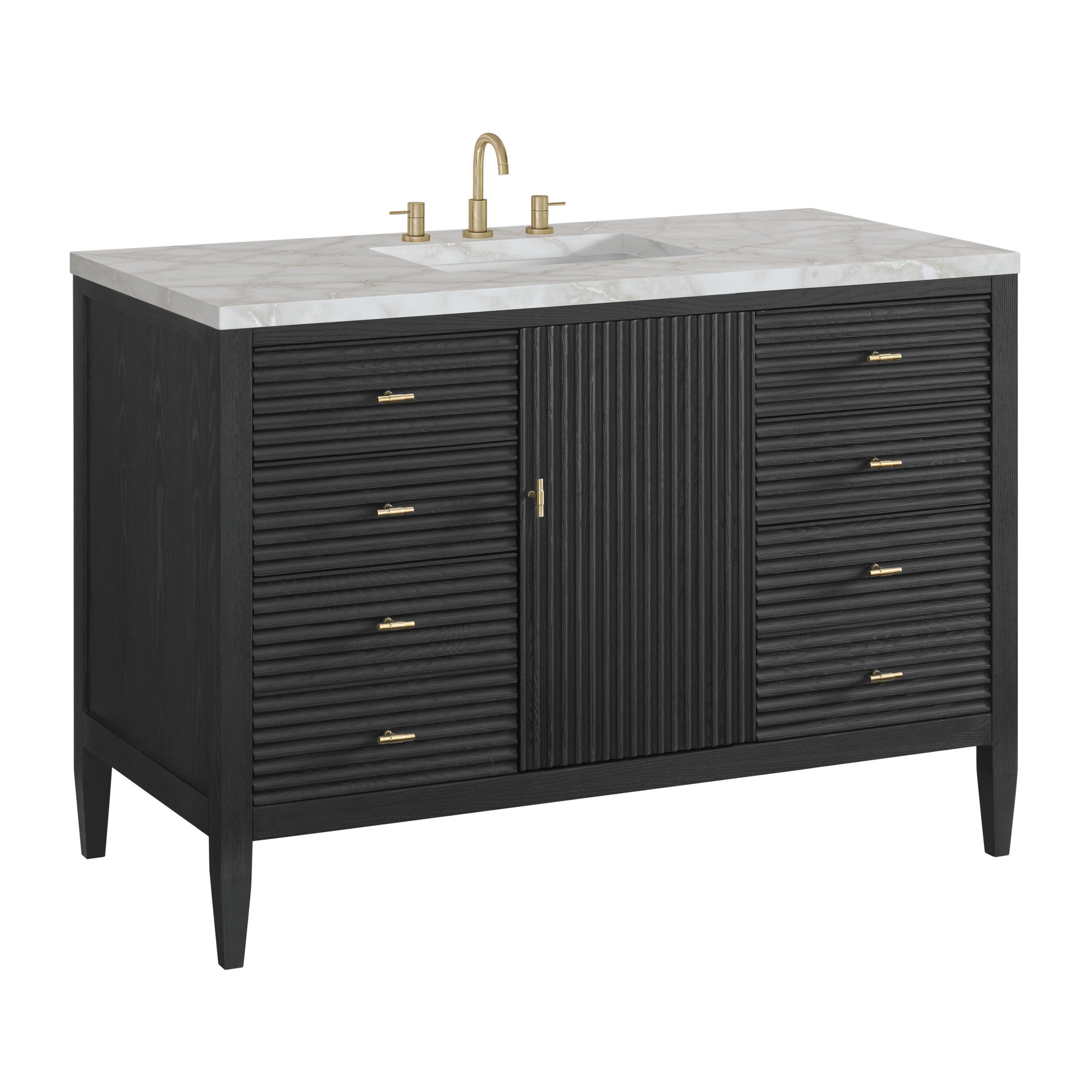 Carbon Oak / Victorian Silver - 3 Faucet Holes