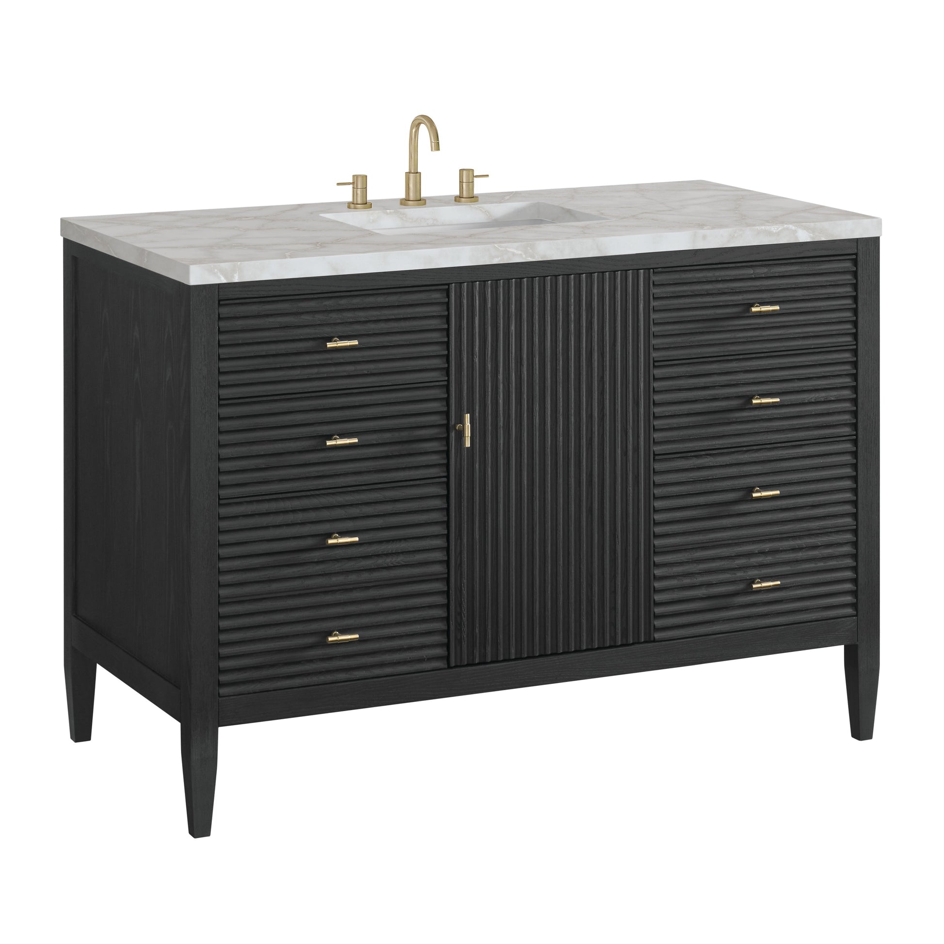 Carbon Oak / Victorian Silver - 3 Faucet Holes
