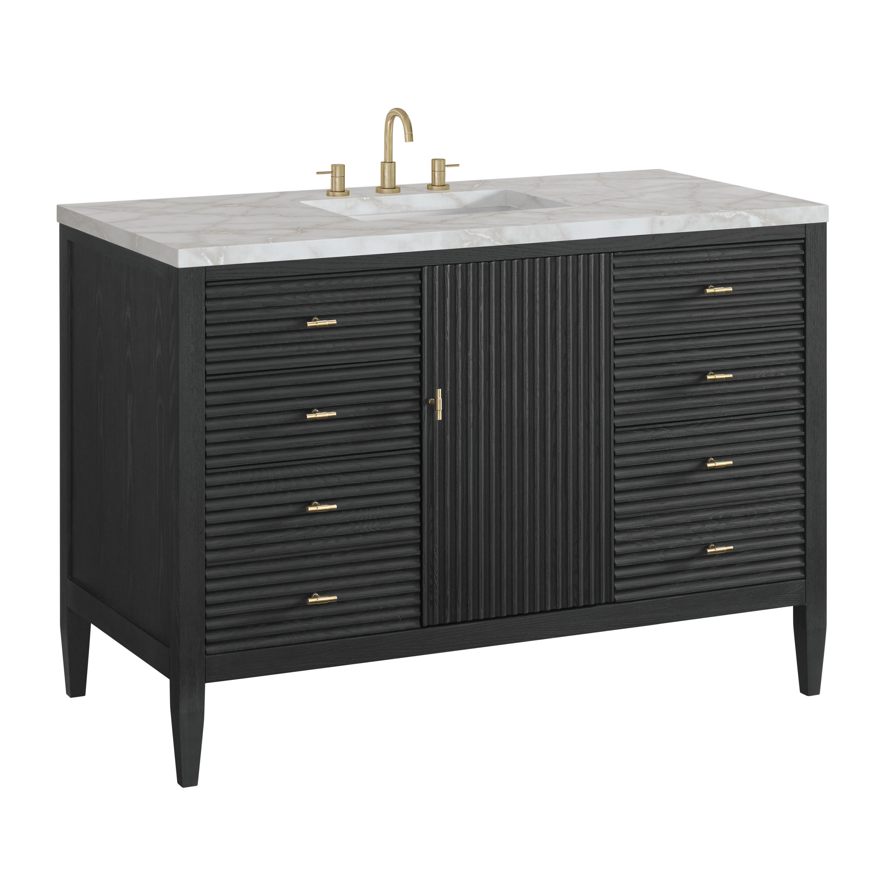 Carbon Oak / Victorian Silver - 3 Faucet Holes
